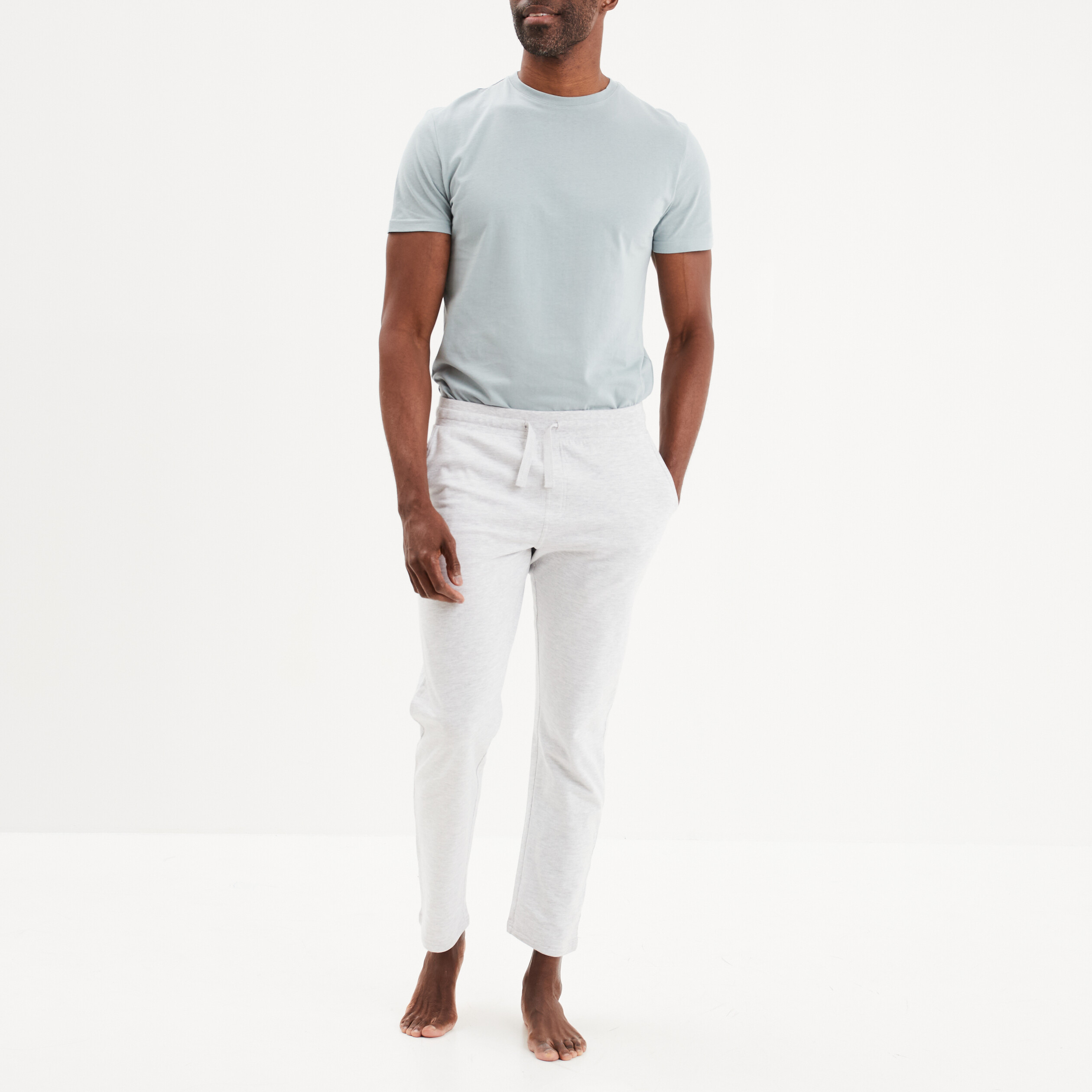 bas de pyjama pantalon gris clair homme Bas de pyjama pantalon gris clair homme