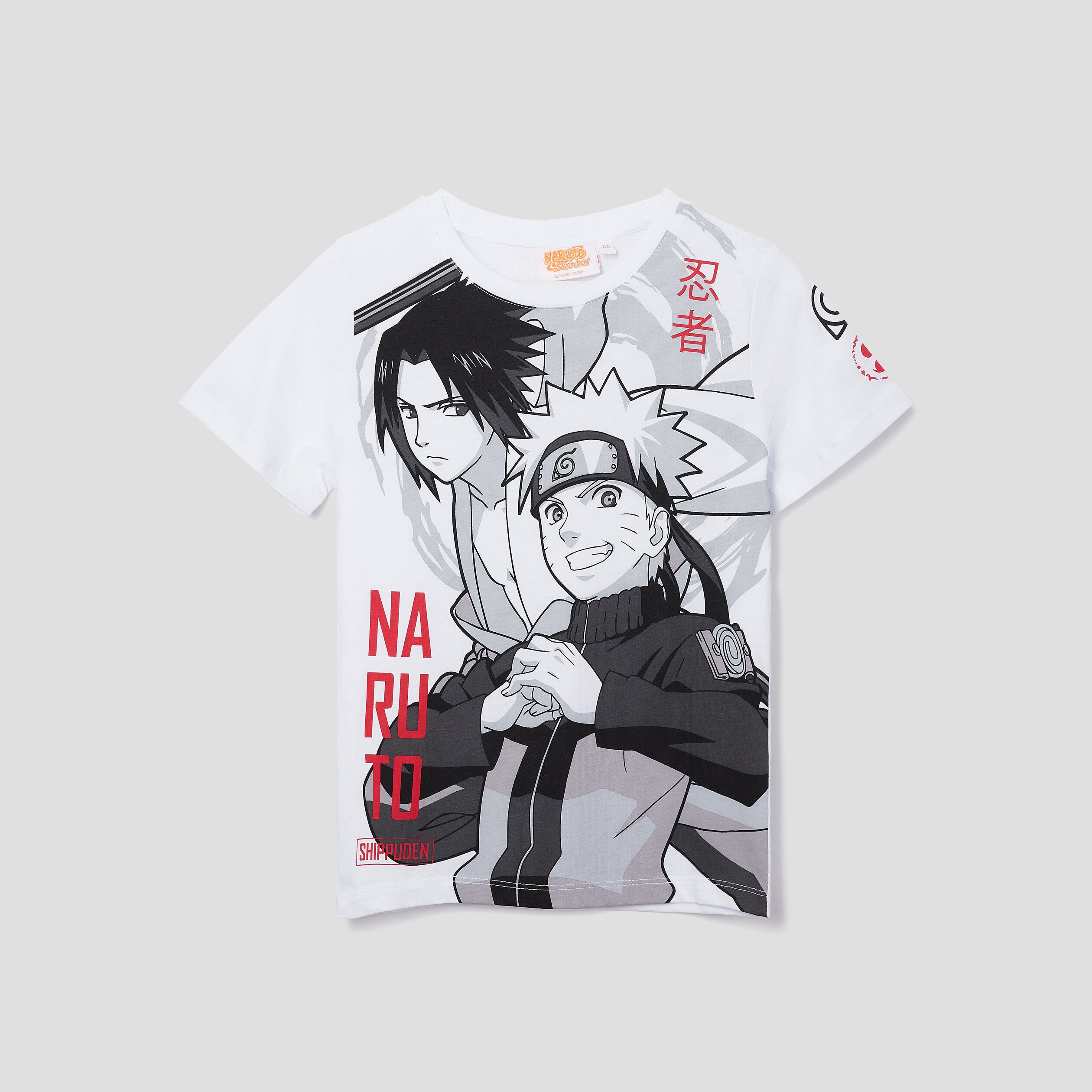 T-shirt manches courtes Naruto blanc garçon