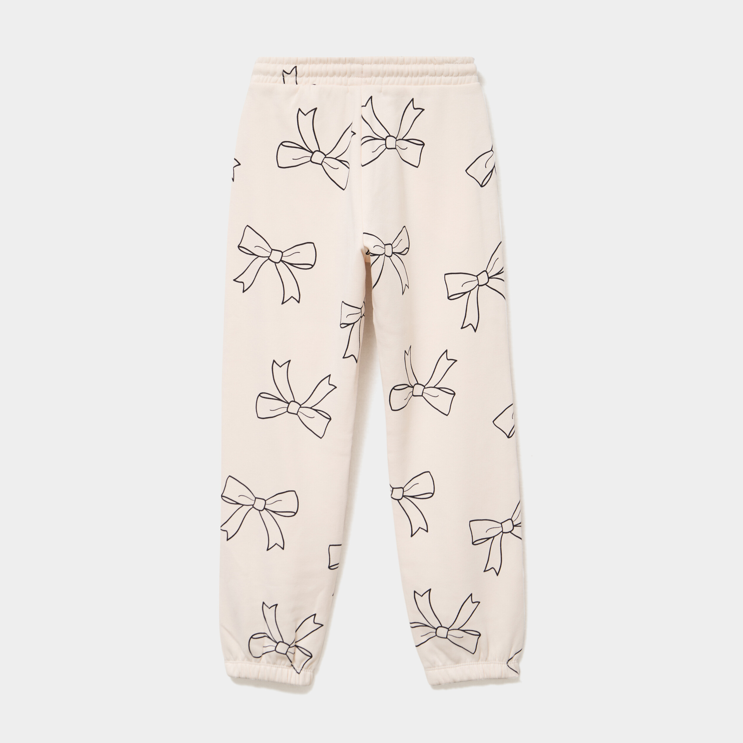 Pantalon de jogging molleton beige fille