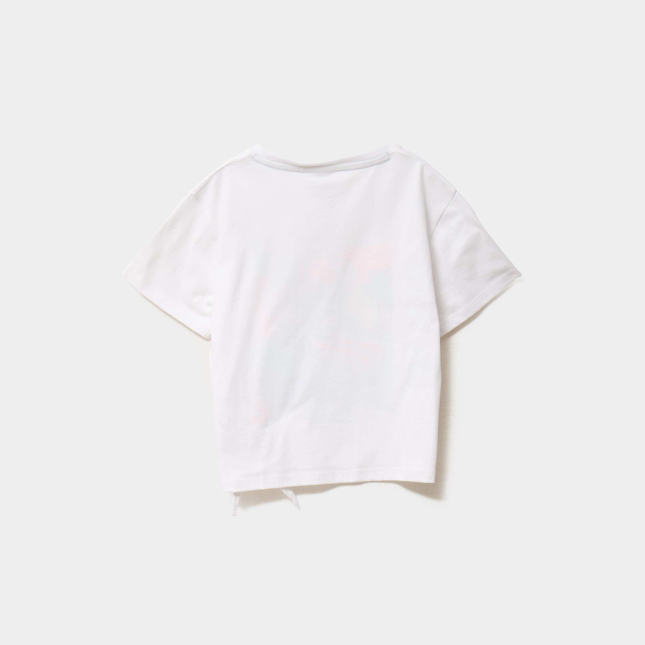 T-shirt manches courtes coton Stitch blanc fille