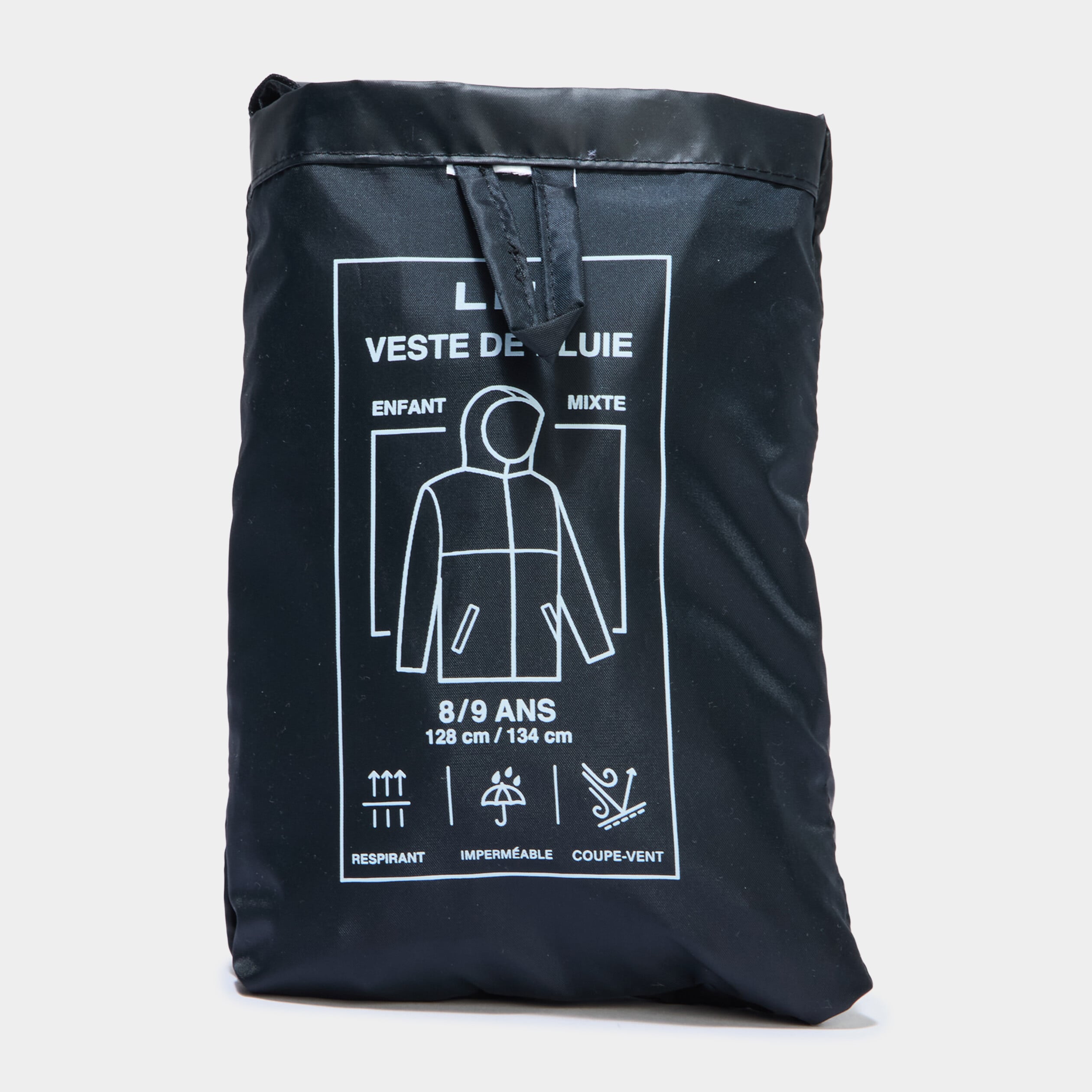 Veste imperm&eacute;able coupe-vent noir mixte