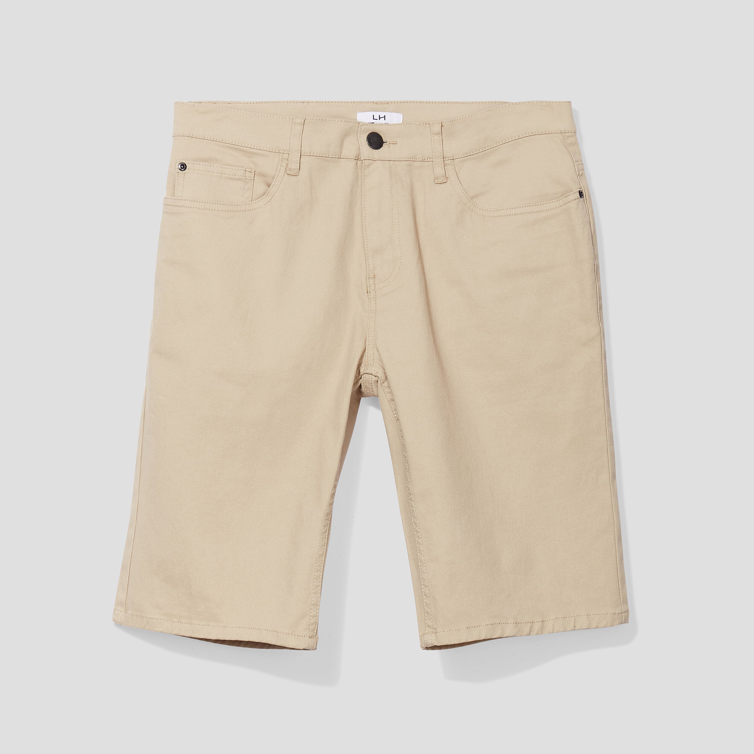 Bermuda droit stretch 5 poches coton sable homme