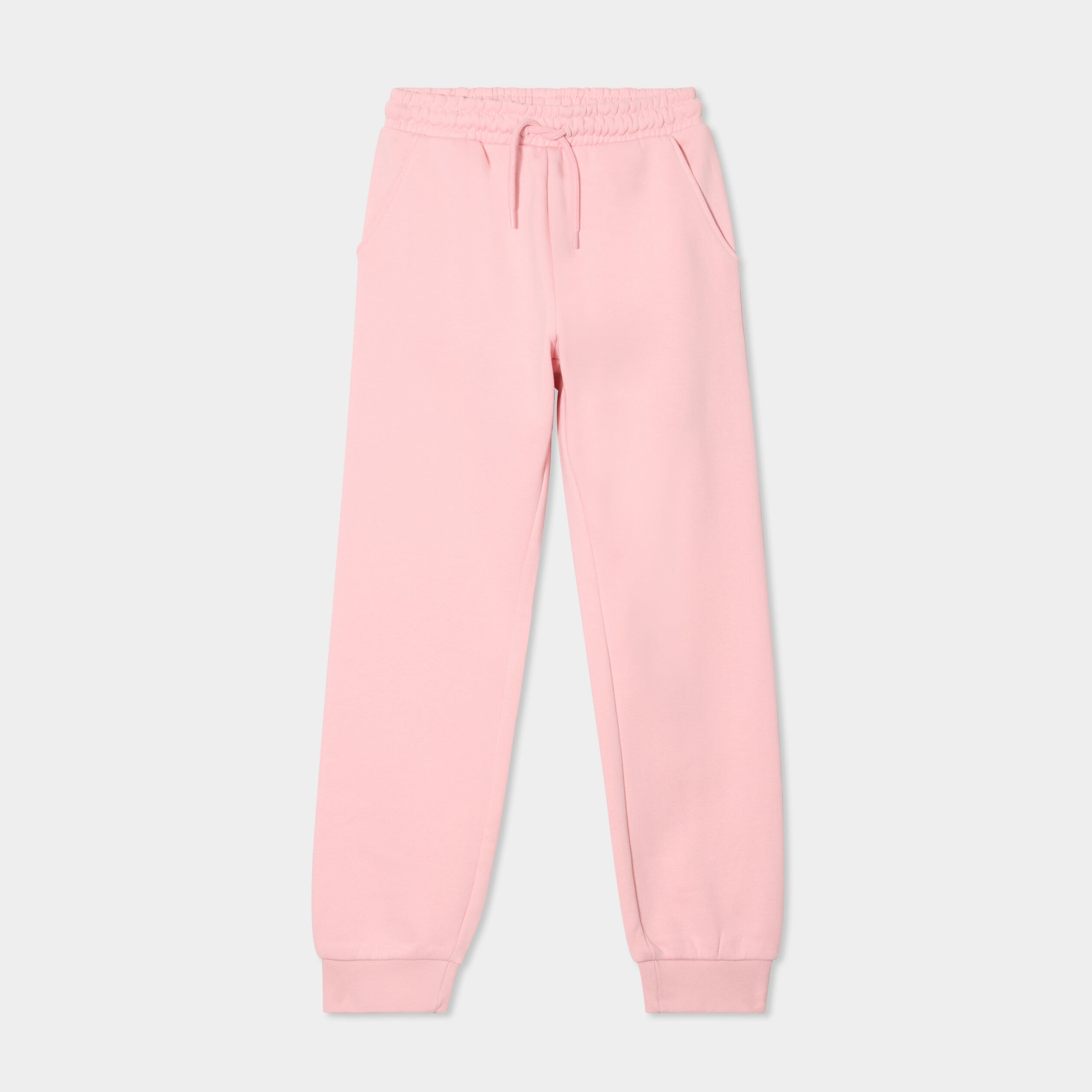 Pantalon de jogging molleton rose clair fille