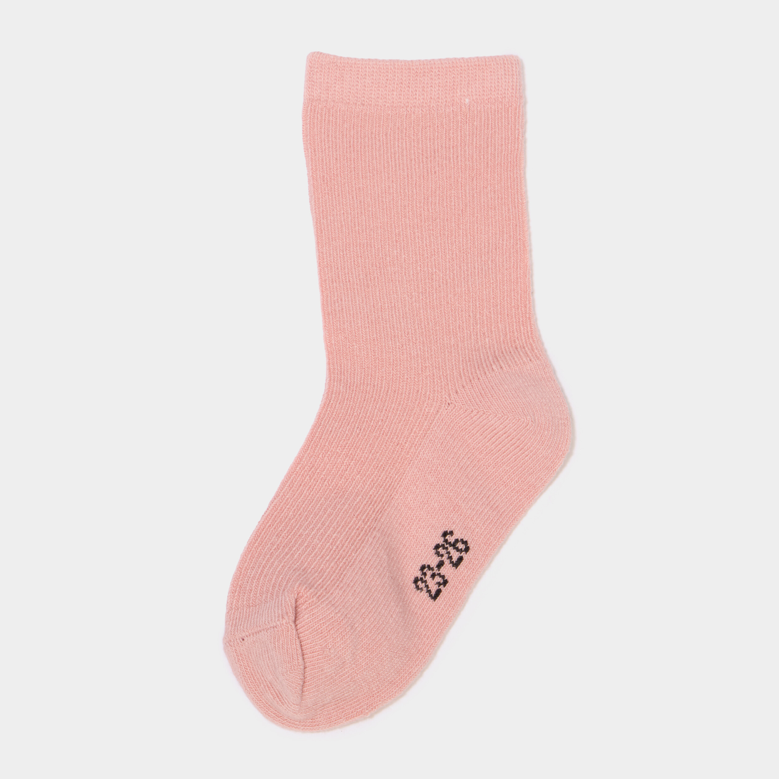 Lot 5 paires chaussettes c&ocirc;tel&eacute;es rose b&eacute;b&eacute;