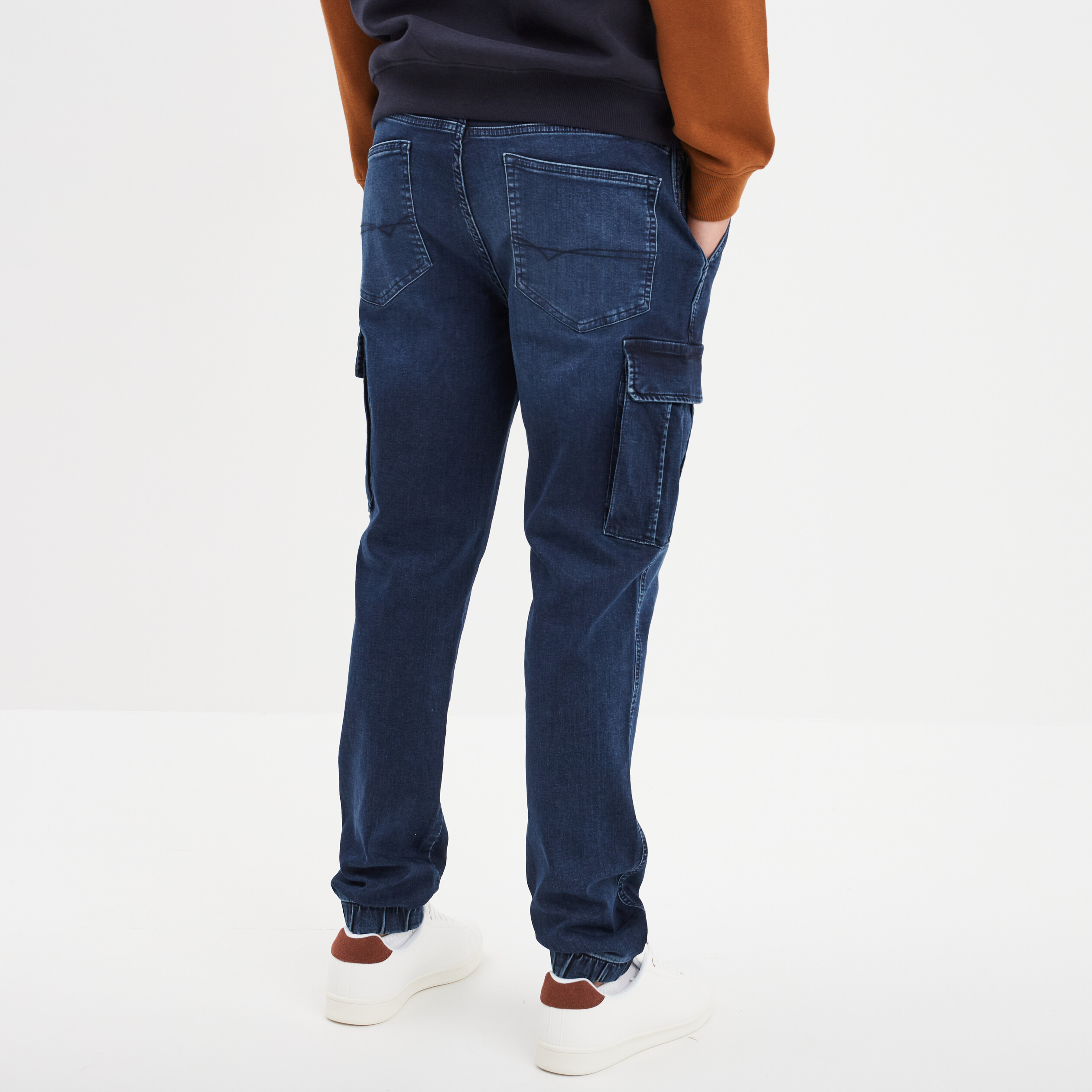 Jeans cargo slim Liberto denim stone homme