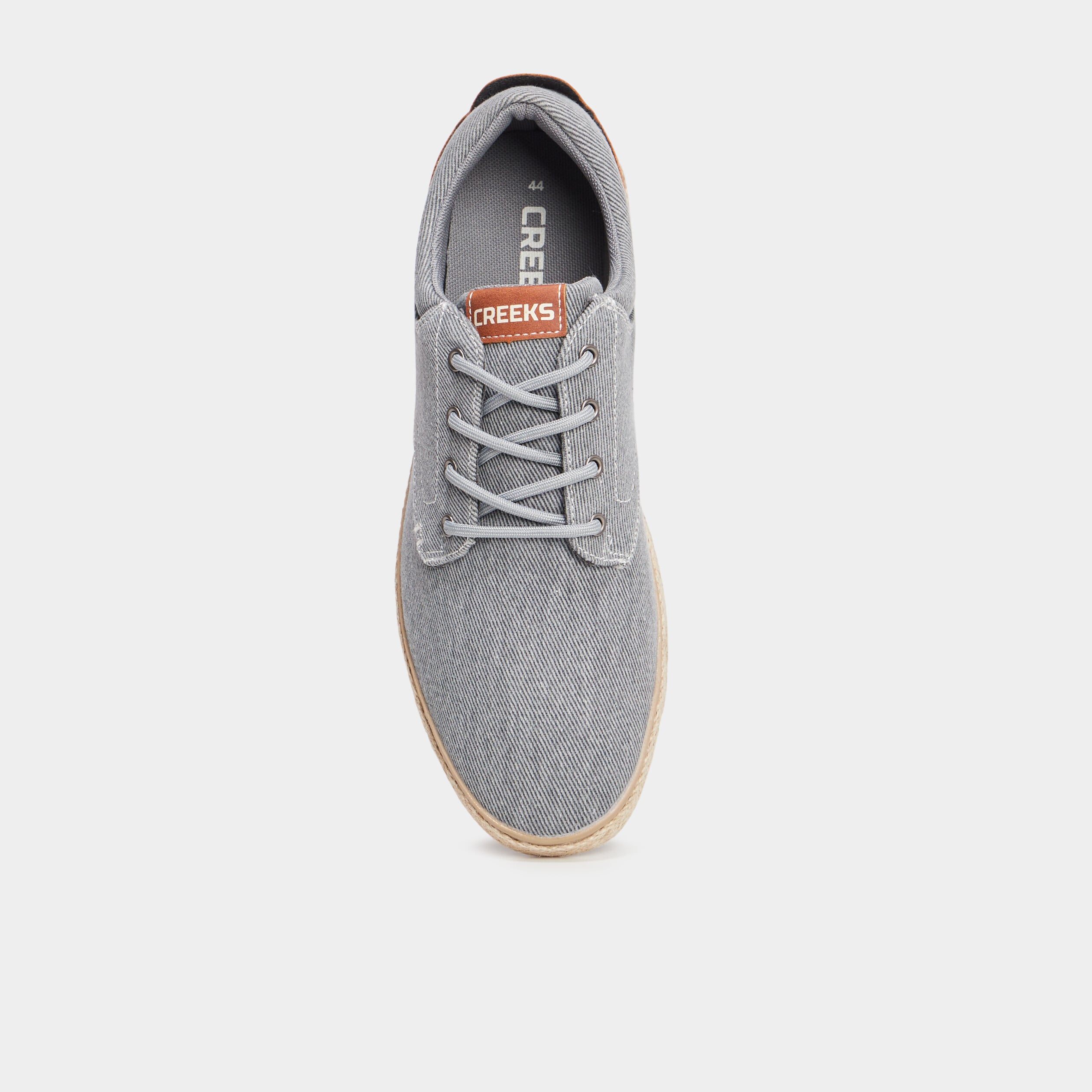 Derbies toile &agrave; lacets Creeks bleu gris homme