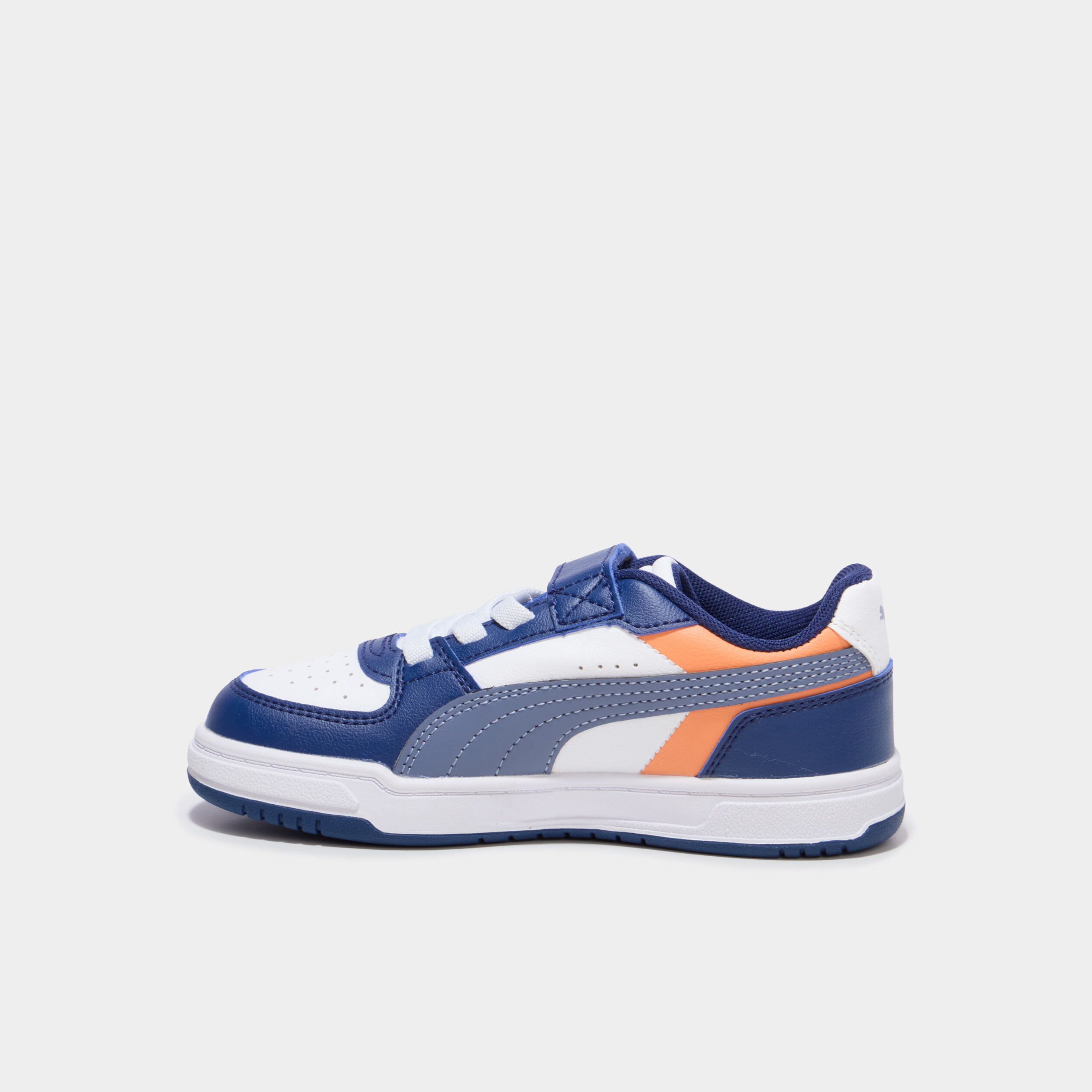 Baskets &agrave; scratchs Caven III Puma orange corail gar&ccedil;on