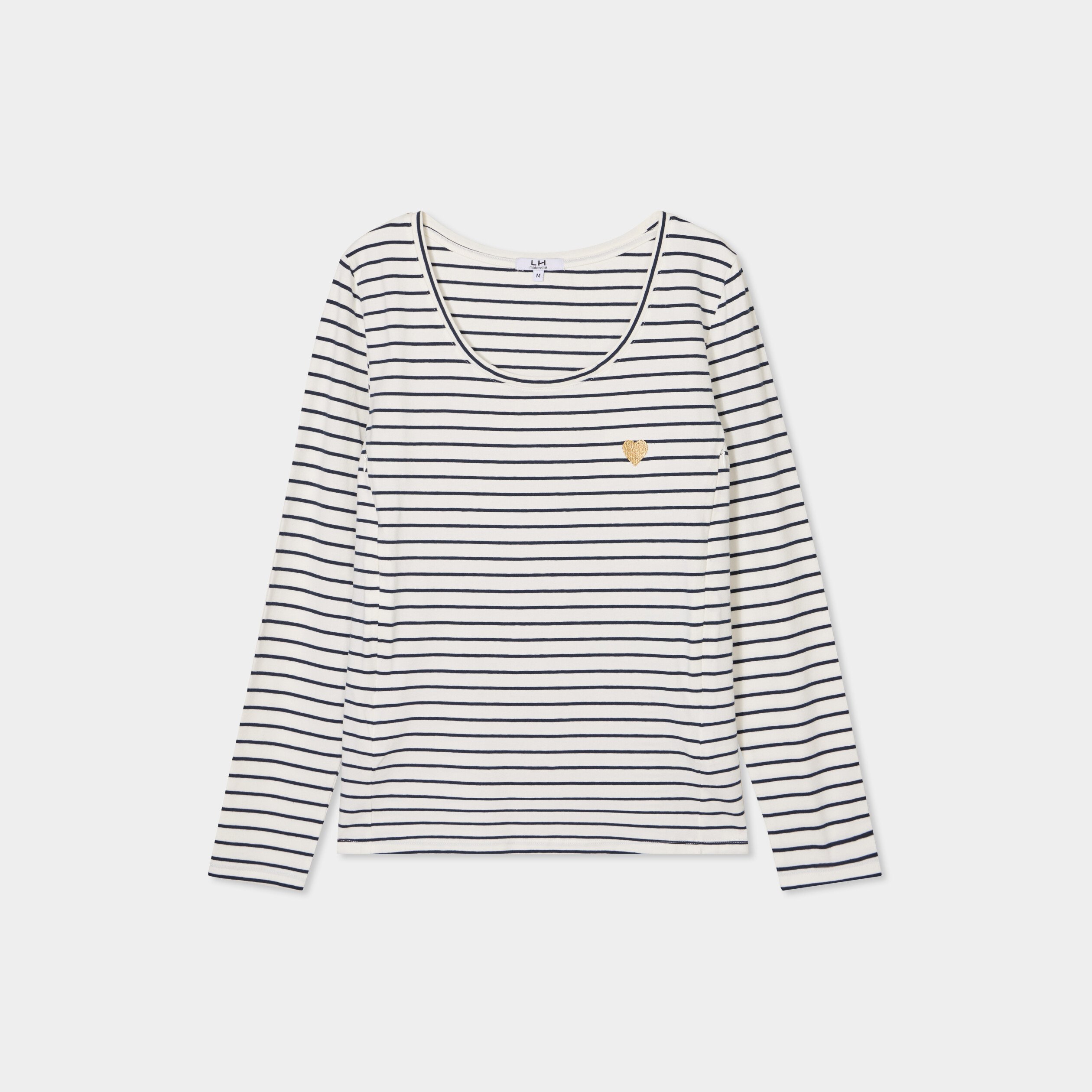 t shirt allaitement manches longues ecru femmemater T-shirt allaitement manches longues ecru femme maternité