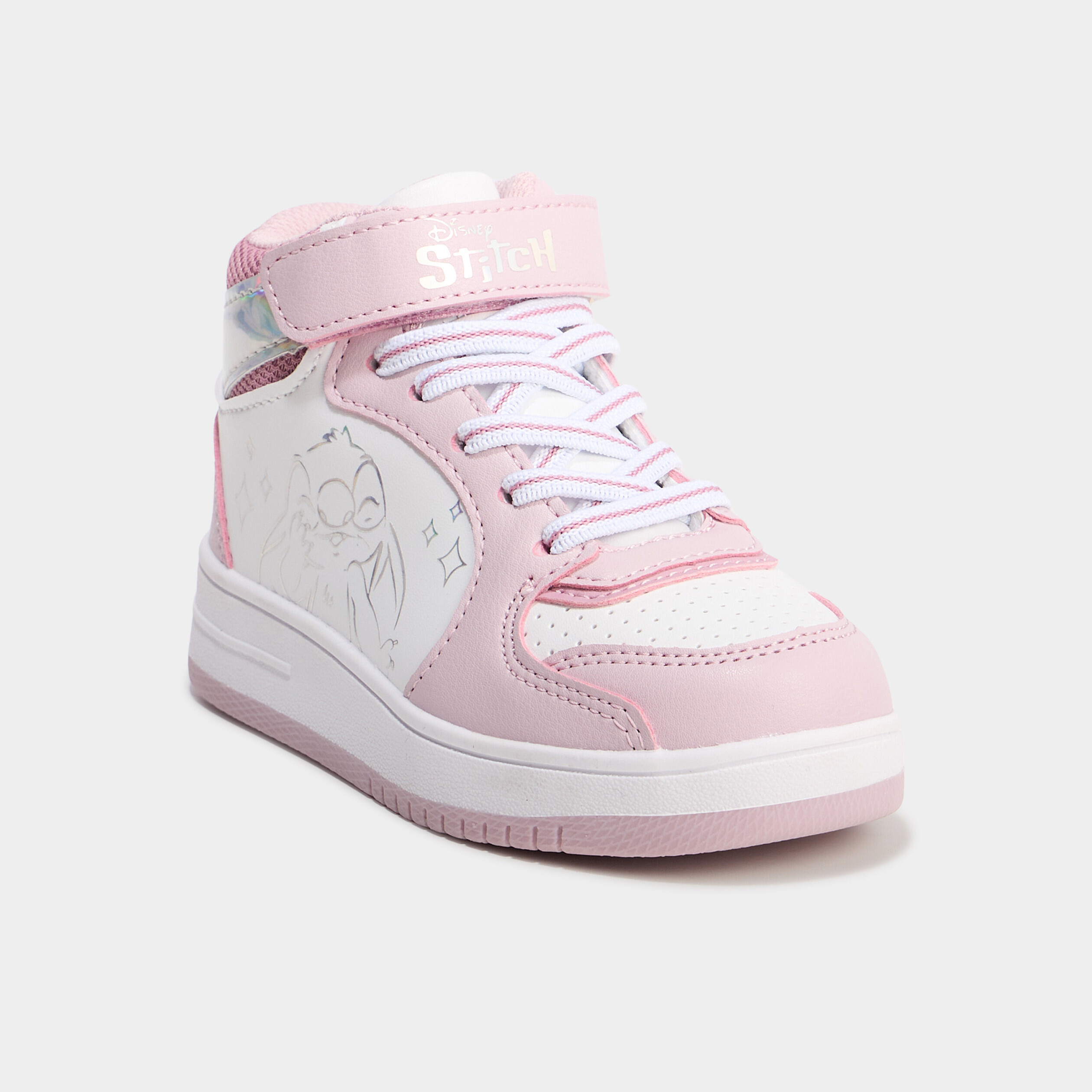 baskets montantes a scratchs stitch blanc fille Baskets montantes à scratchs Stitch blanc fille