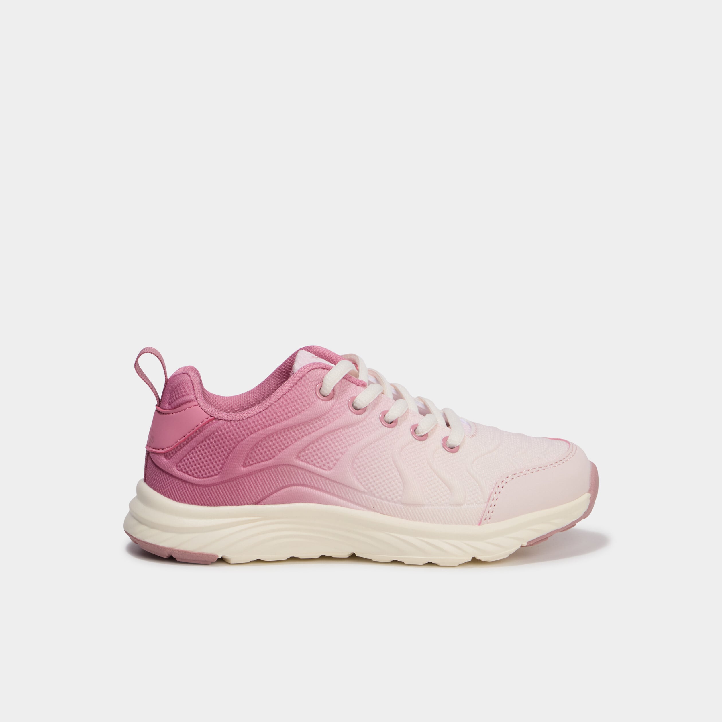 Baskets running &agrave; lacets rose fille