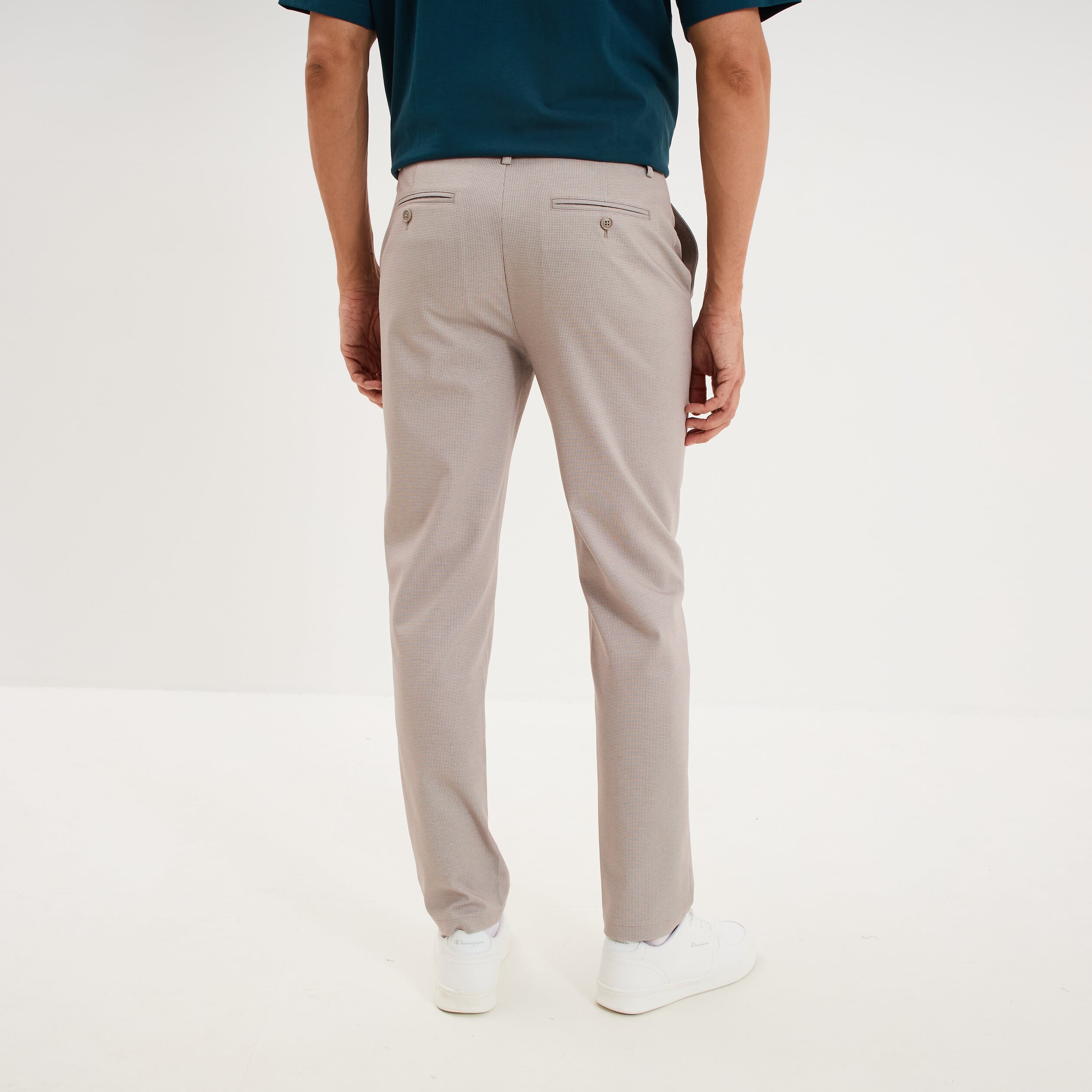 Pantalon chino slim beige clair homme