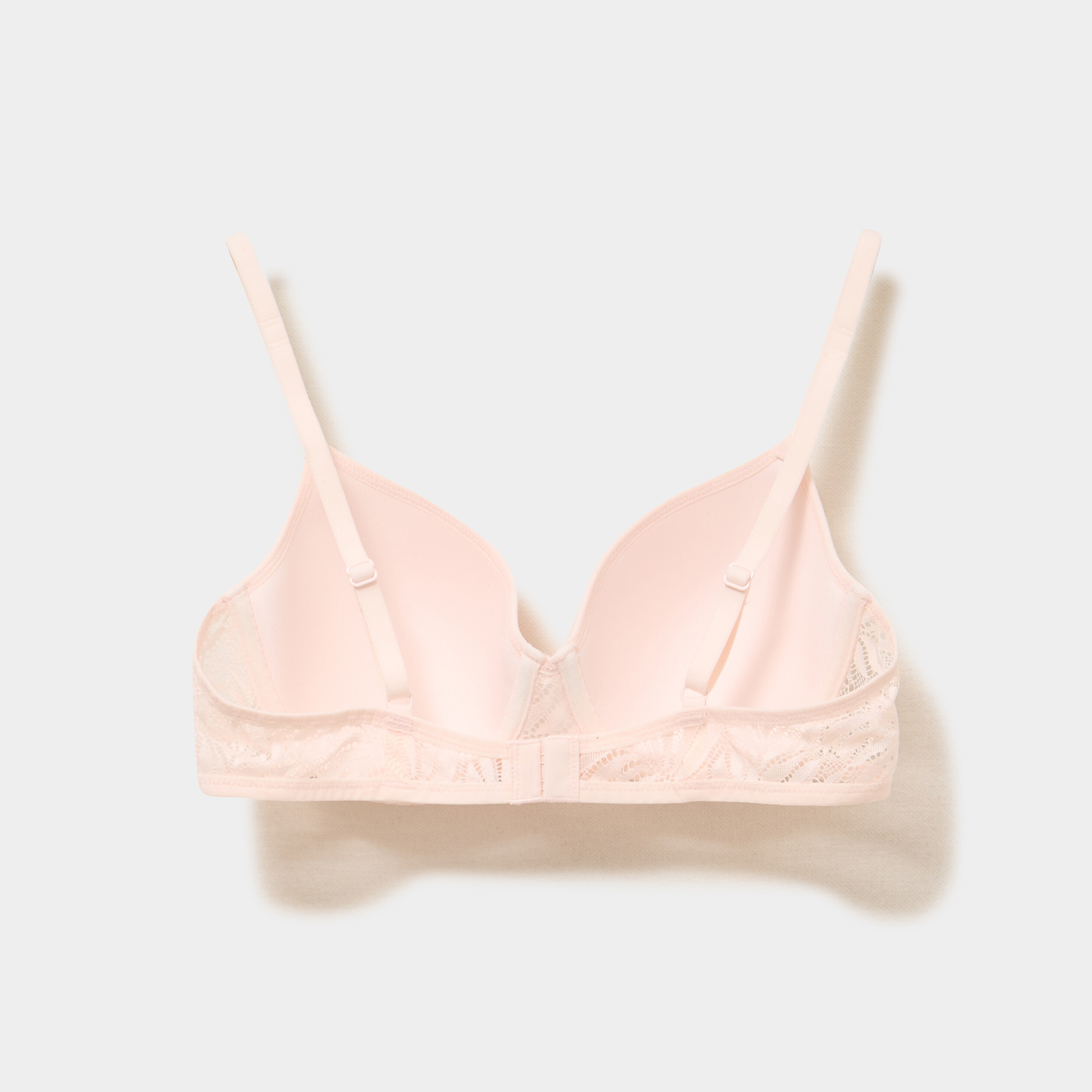 Lot 2 soutiens-gorge corbeille dentelle rose poudr&eacute;e femme