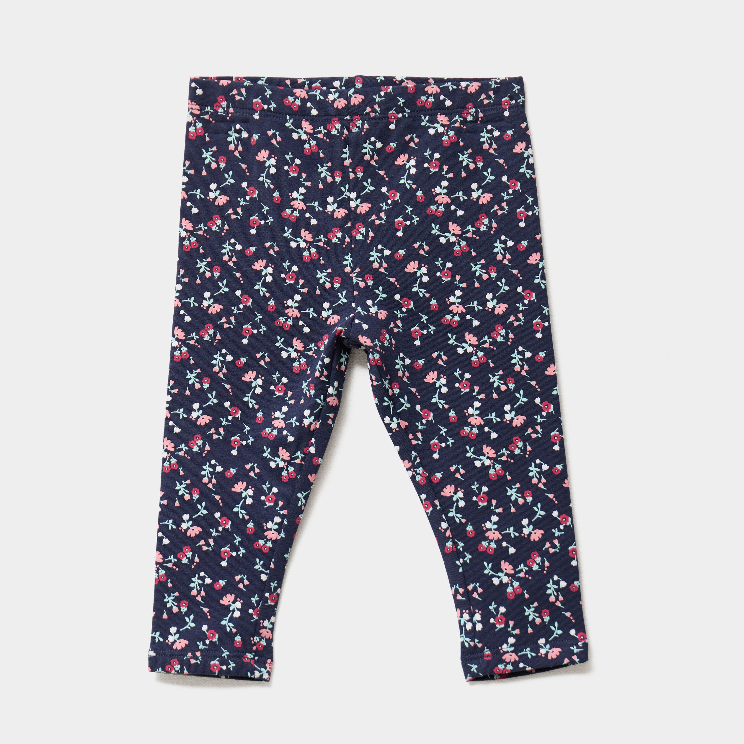 Legging doublé taille élastiquée bleu marine bébé fille