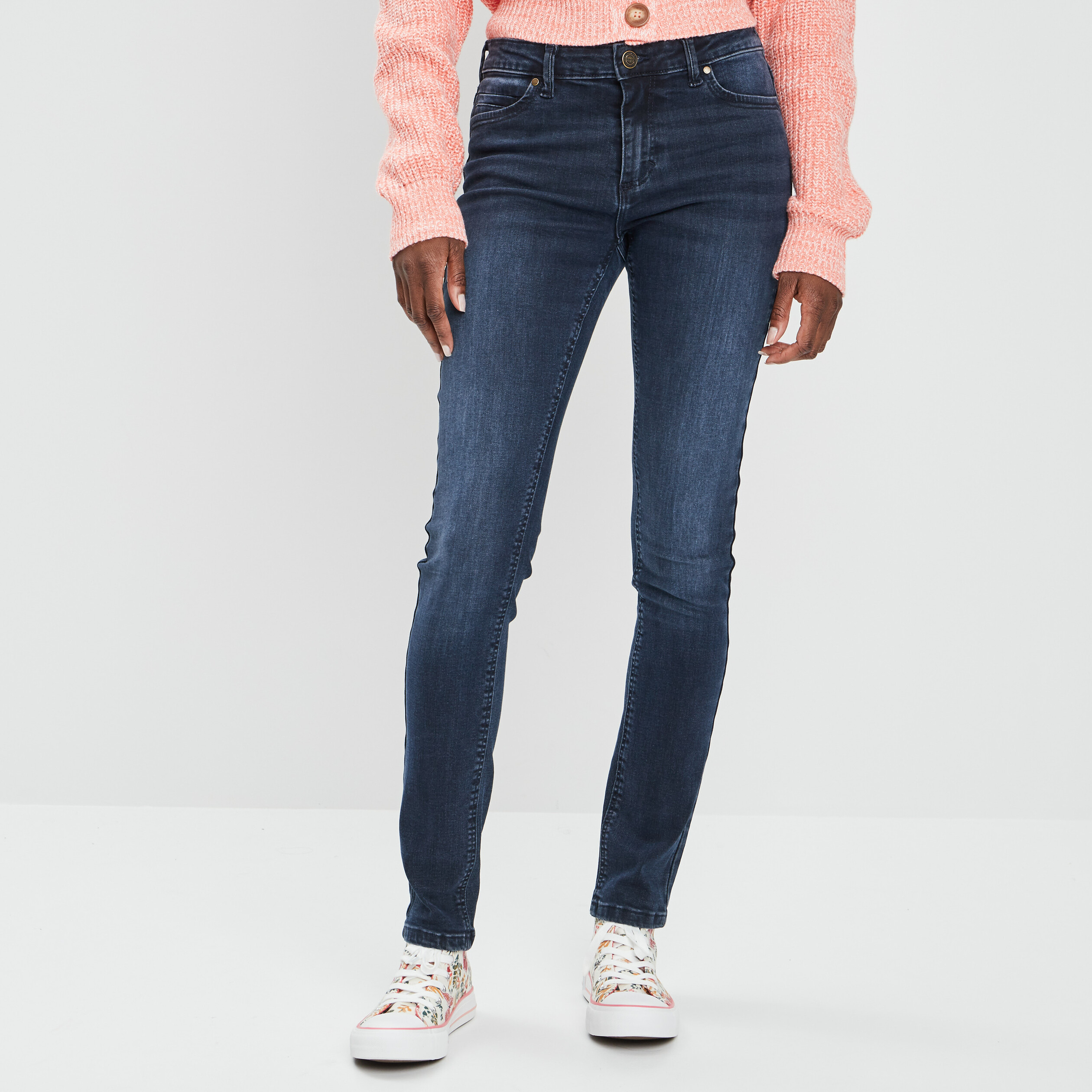 jeans standard coupe regular creeks denim blue black femme Jeans standard coupe regular Creeks denim blue black femme