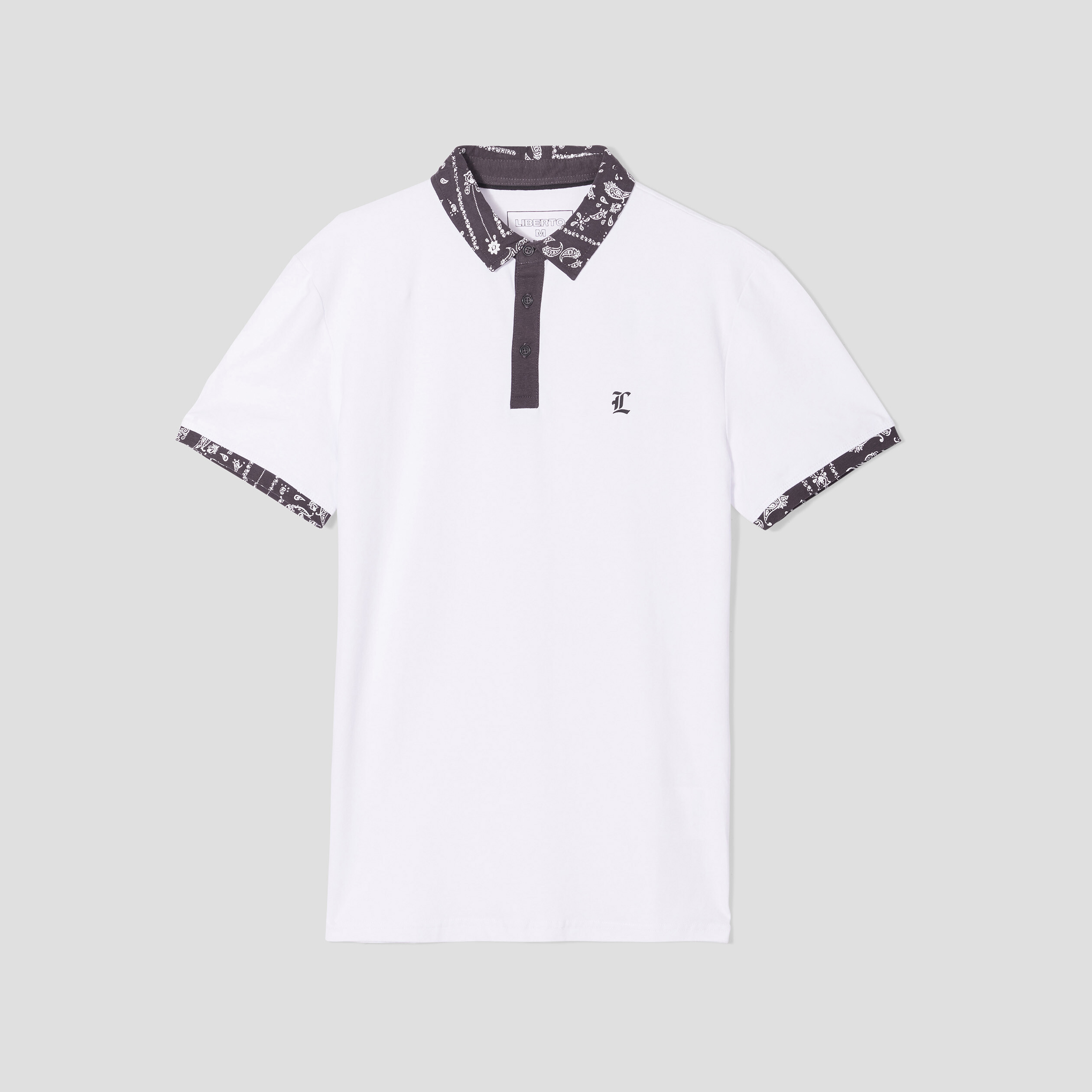 Polo droit manches courtes coton Liberto blanc homme