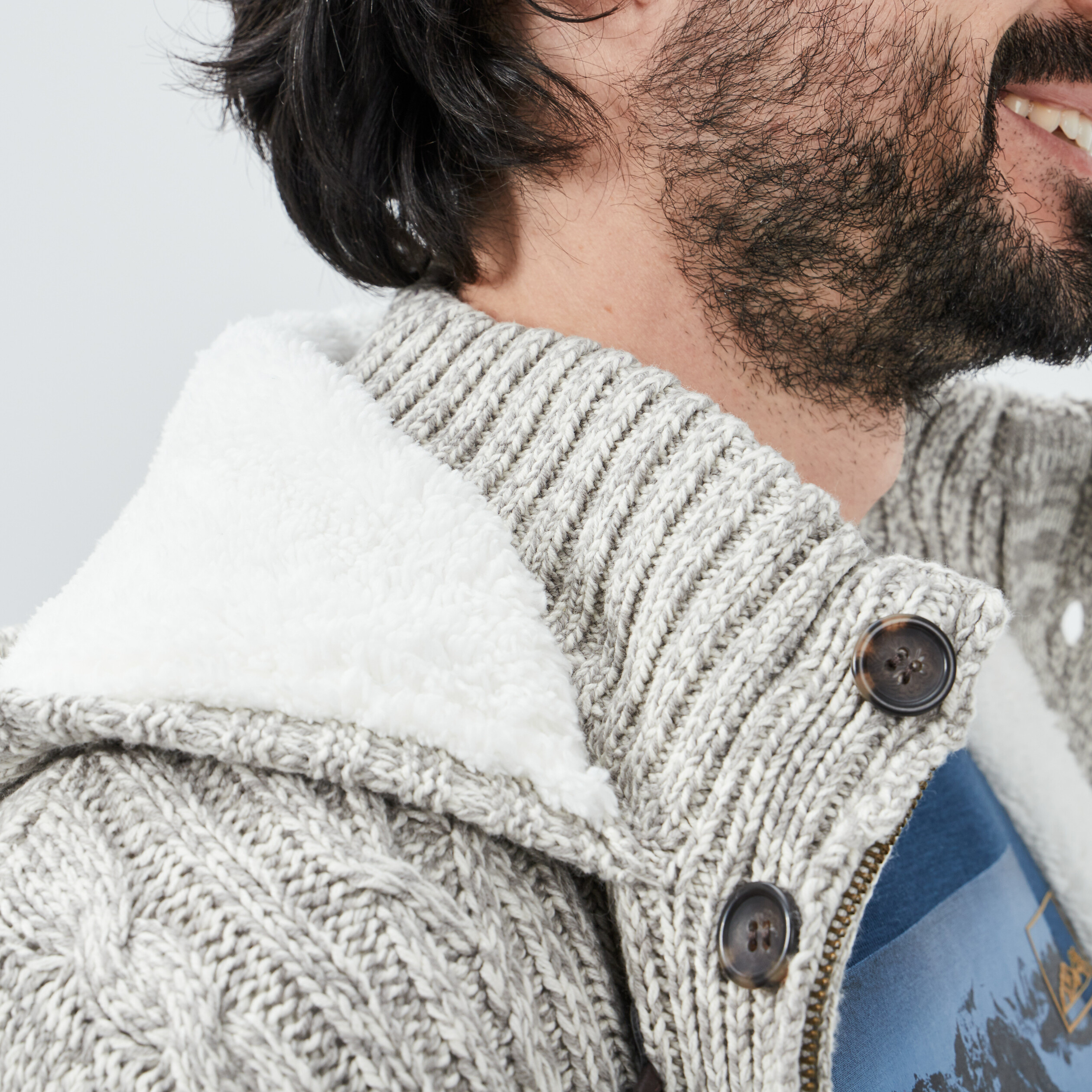 gilet a capuche doublee polaire ivoire homme Gilet à capuche doublée polaire ivoire homme