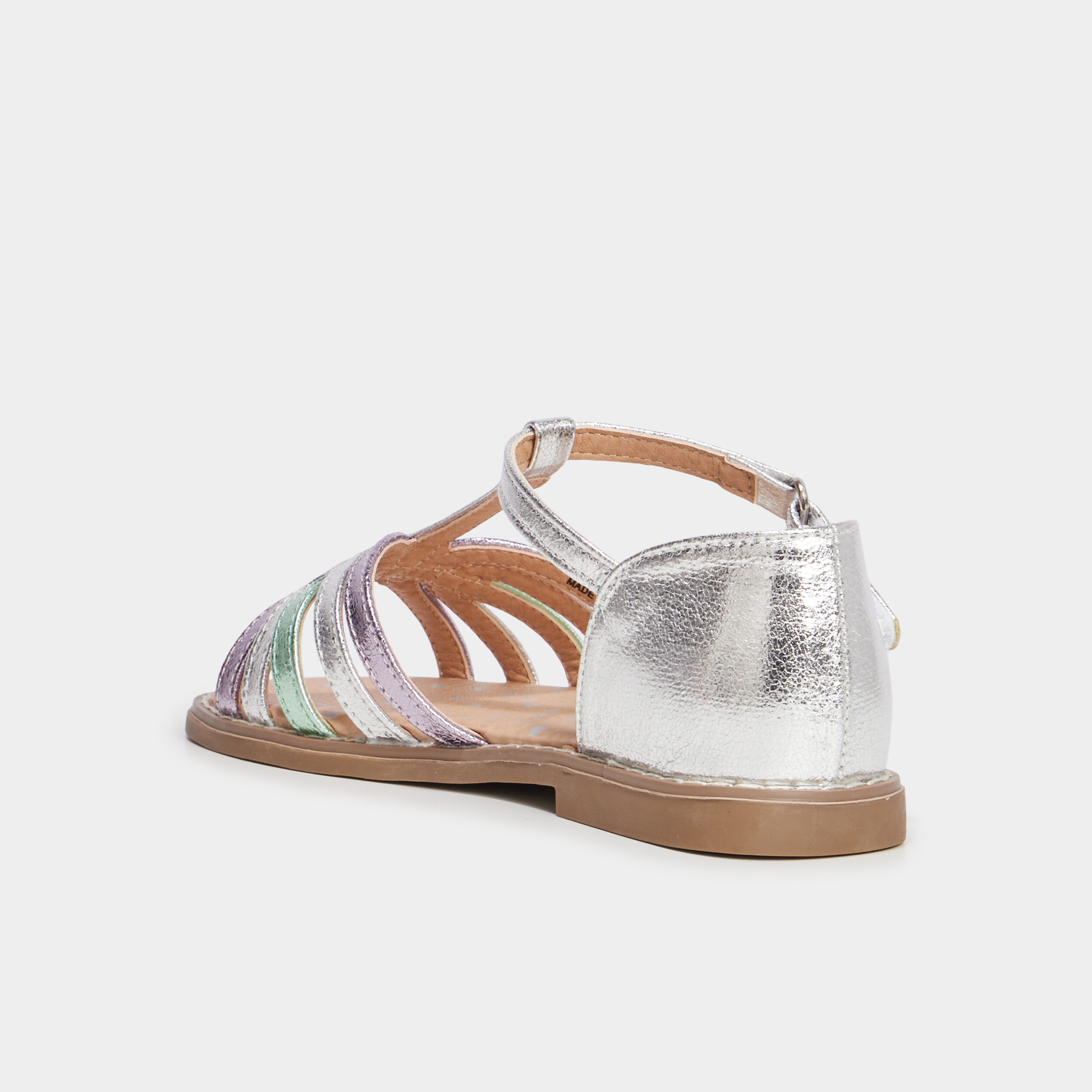 Sandales m&eacute;tallis&eacute;es Creeks multicolore fille