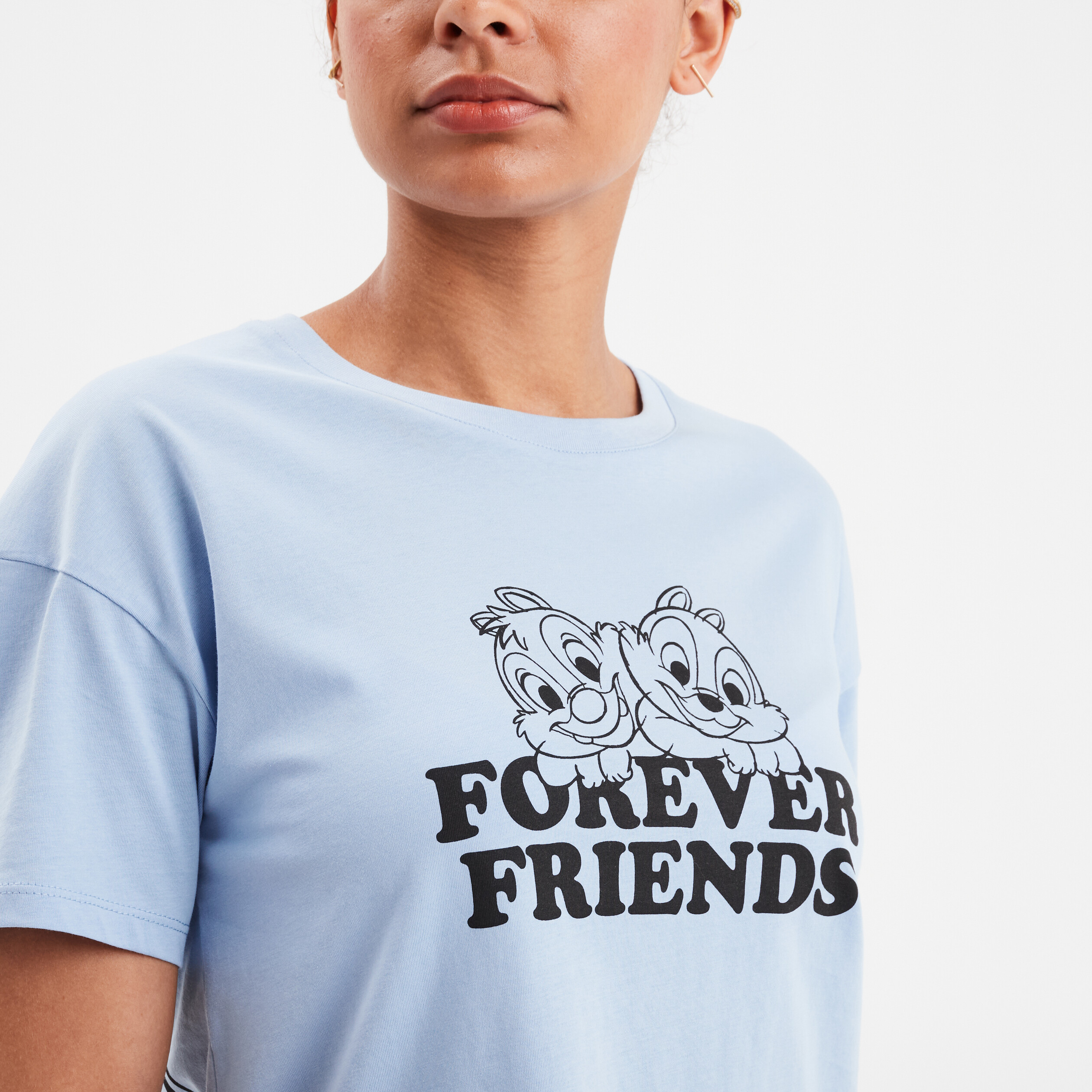 t shirt manches courtes tic et tac bleu ciel femme T-shirt manches courtes Tic et Tac bleu ciel femme