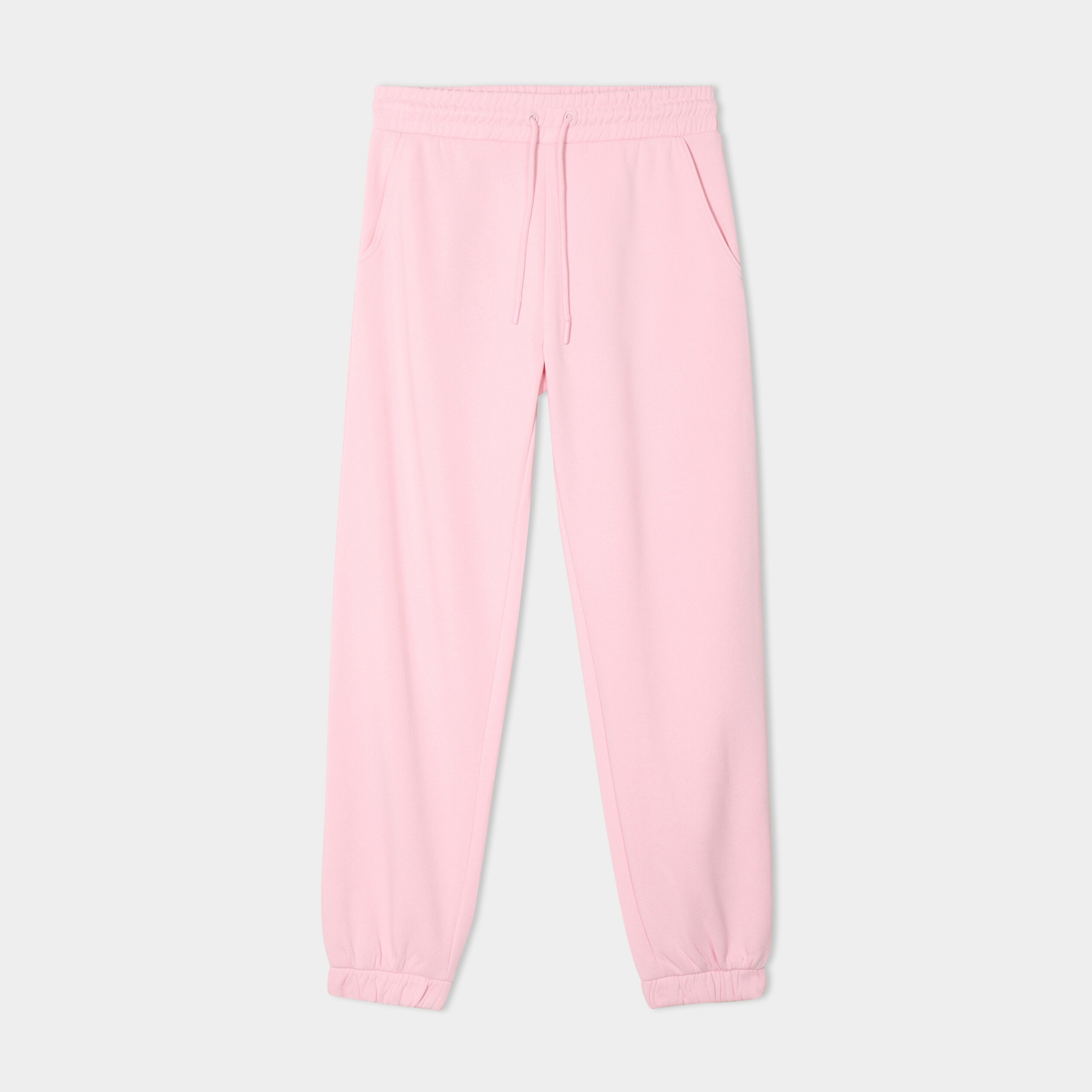 pantalon jogging droit molleton rose clair femme Pantalon jogging droit molleton rose clair femme