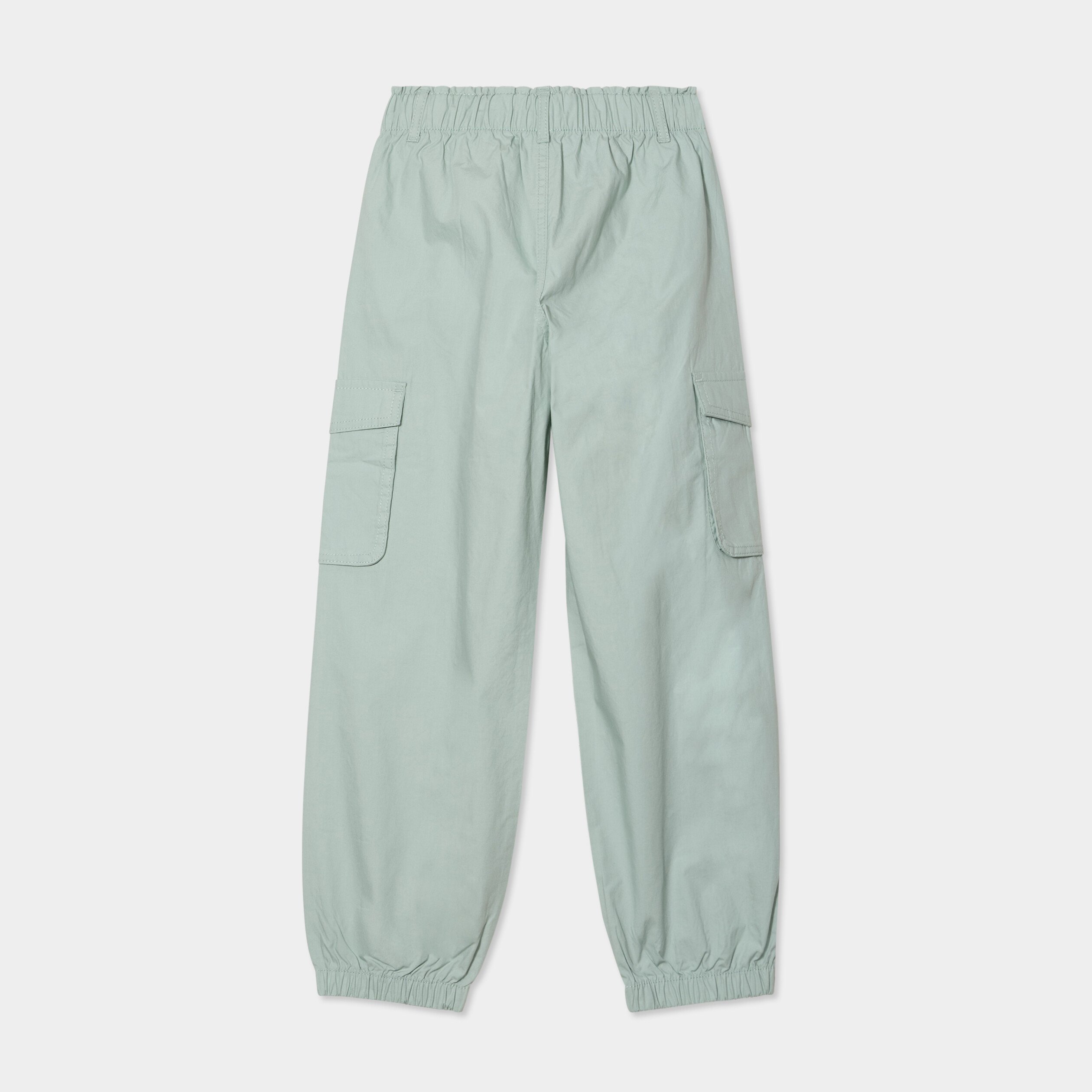 pantalon parachute battle poches cotes vert pastel fille Pantalon parachute battle poches côtés vert pastel fille