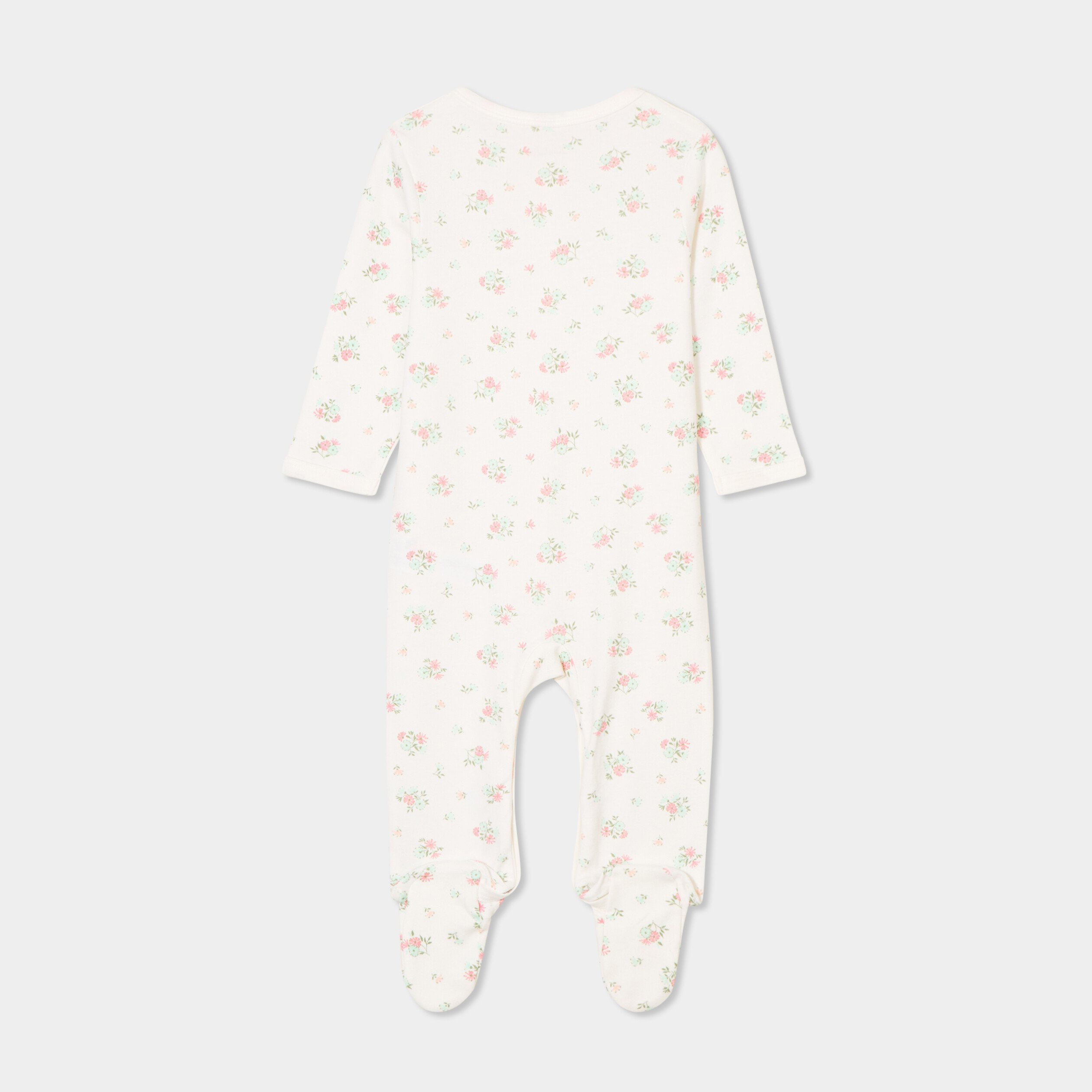 dors bien coton manches longues ecru bebef Dors-bien coton manches longues ecru bébé fille