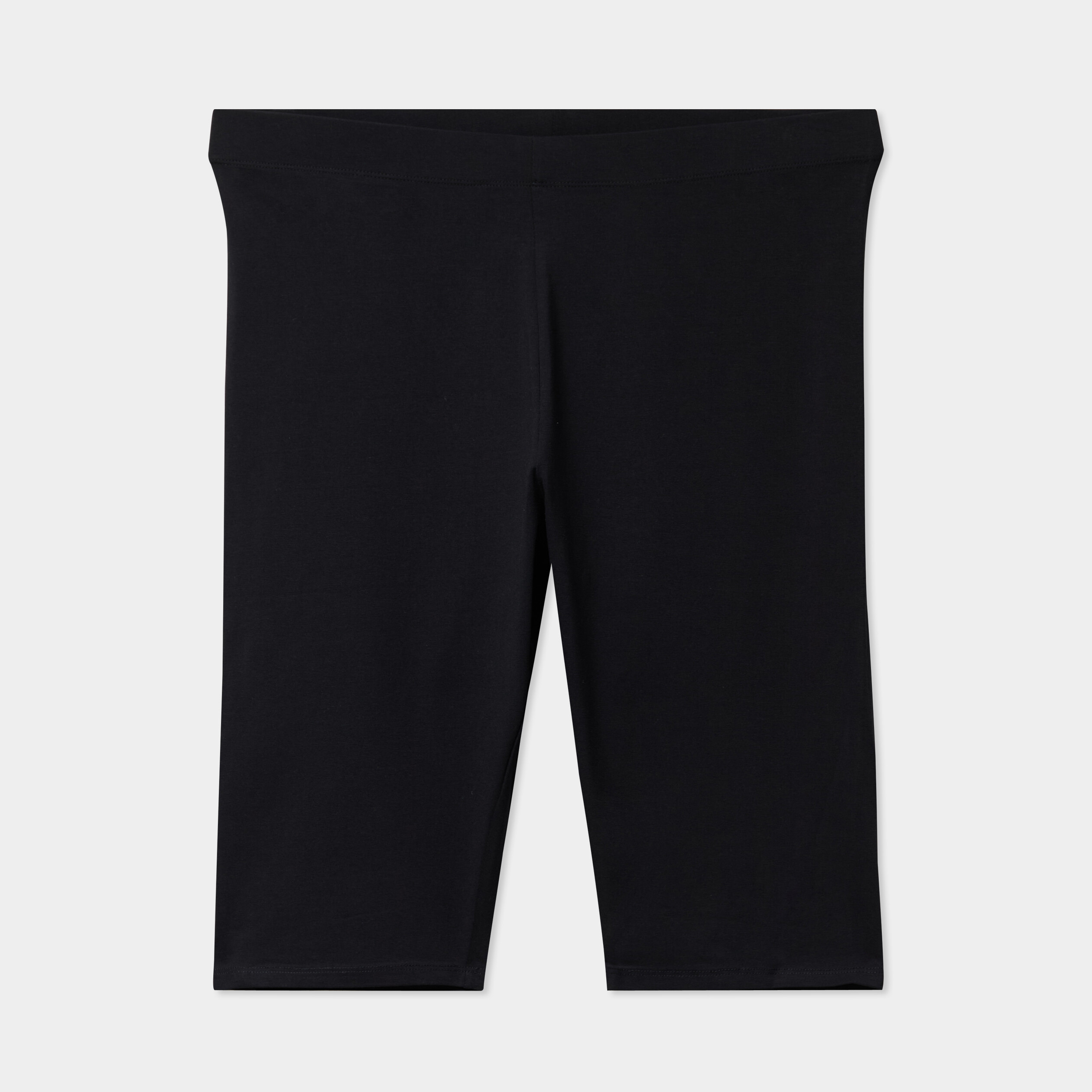 Short legging cycliste coton noir femme grande taille