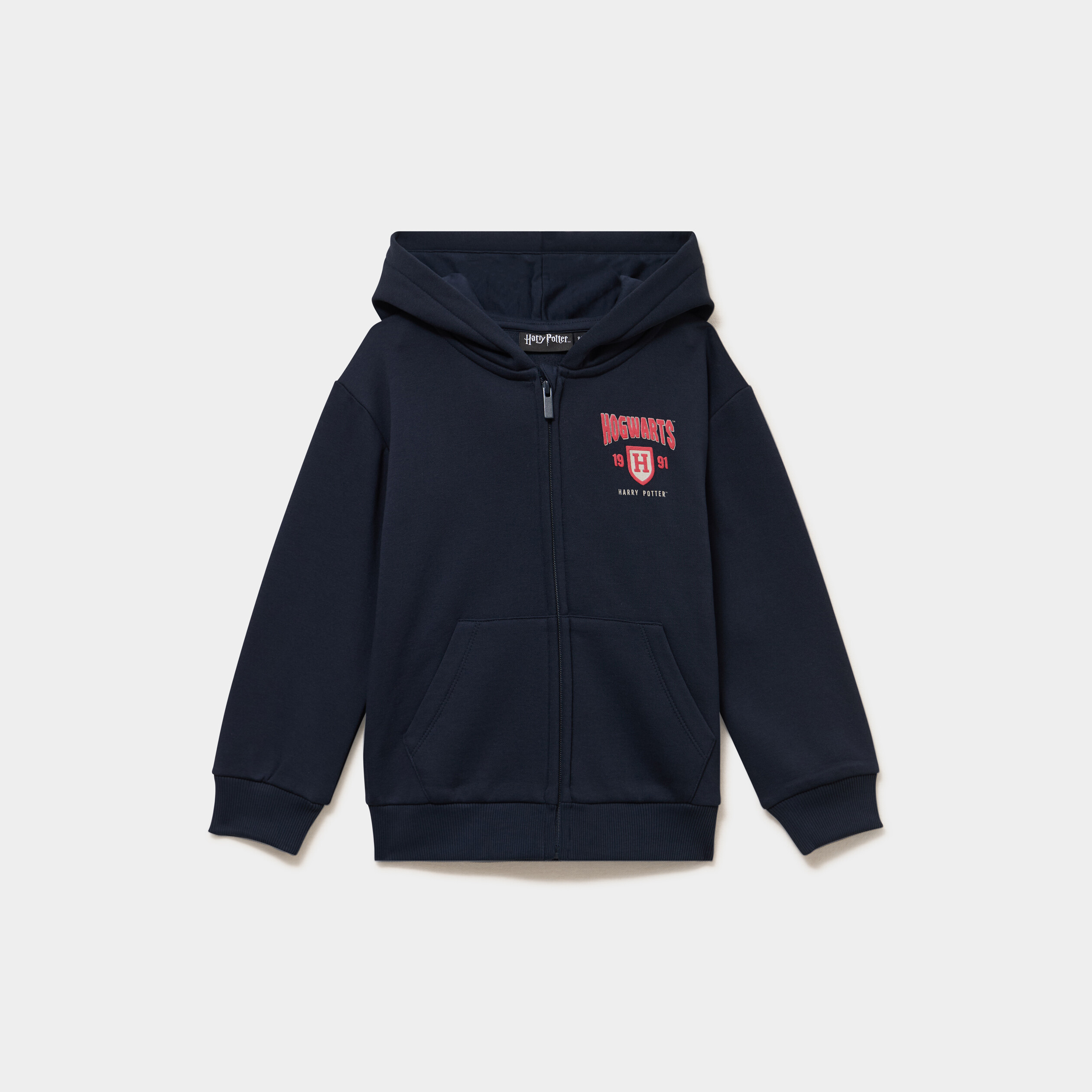 Sweat zipp&eacute; &agrave; capuche Harry Potter bleu marine gar&ccedil;on