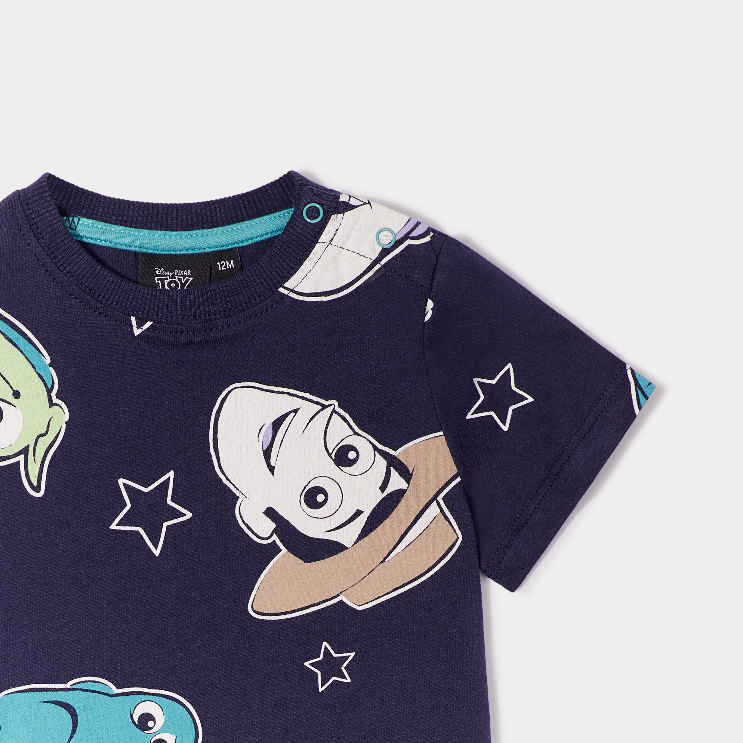 t shirt manches courtes coton toy story bleu marine bebeg T-shirt manches courtes coton Toy Story bleu marine bébé garçon