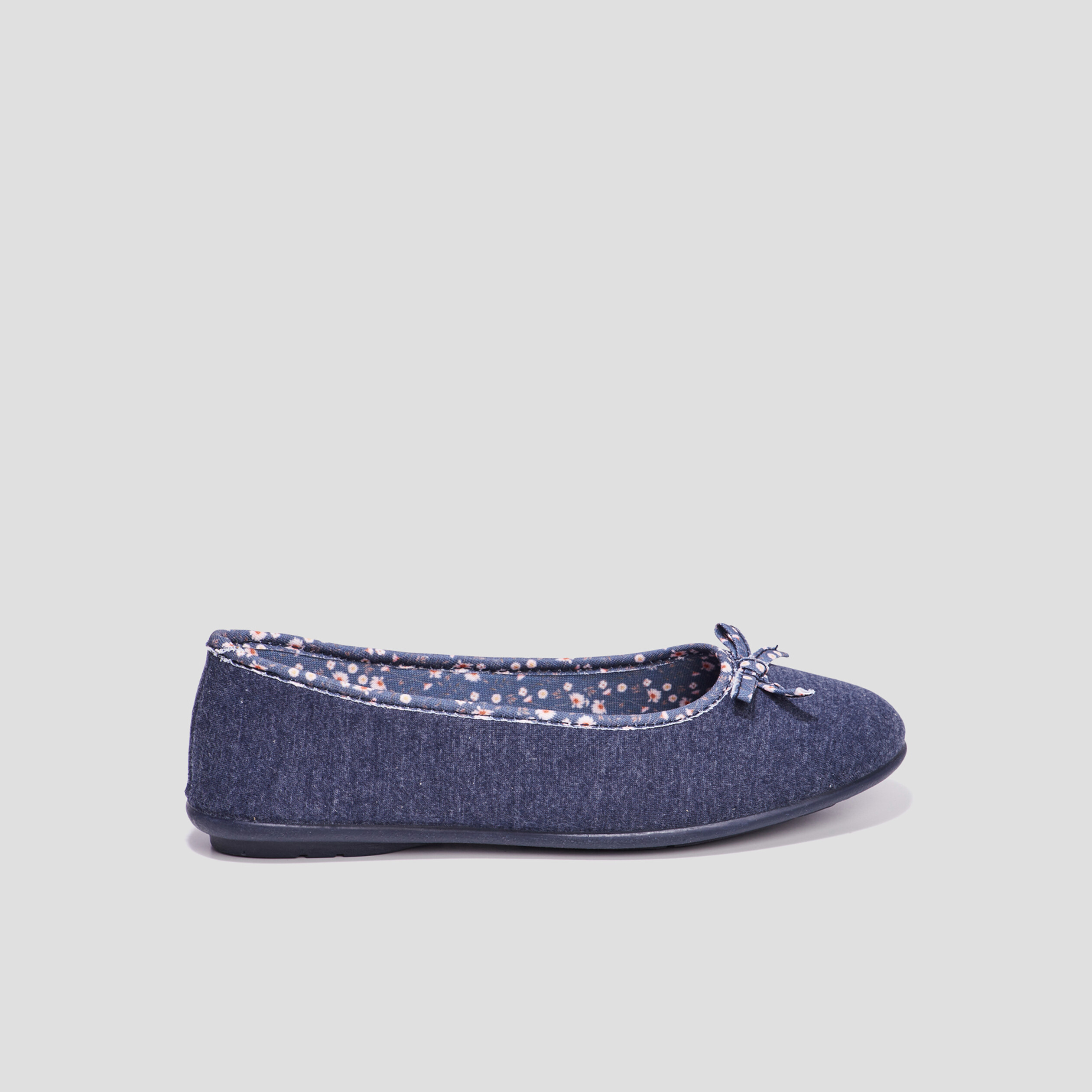 chaussons ballerines a noeuds bleu femme Chaussons ballerines à noeuds bleu femme