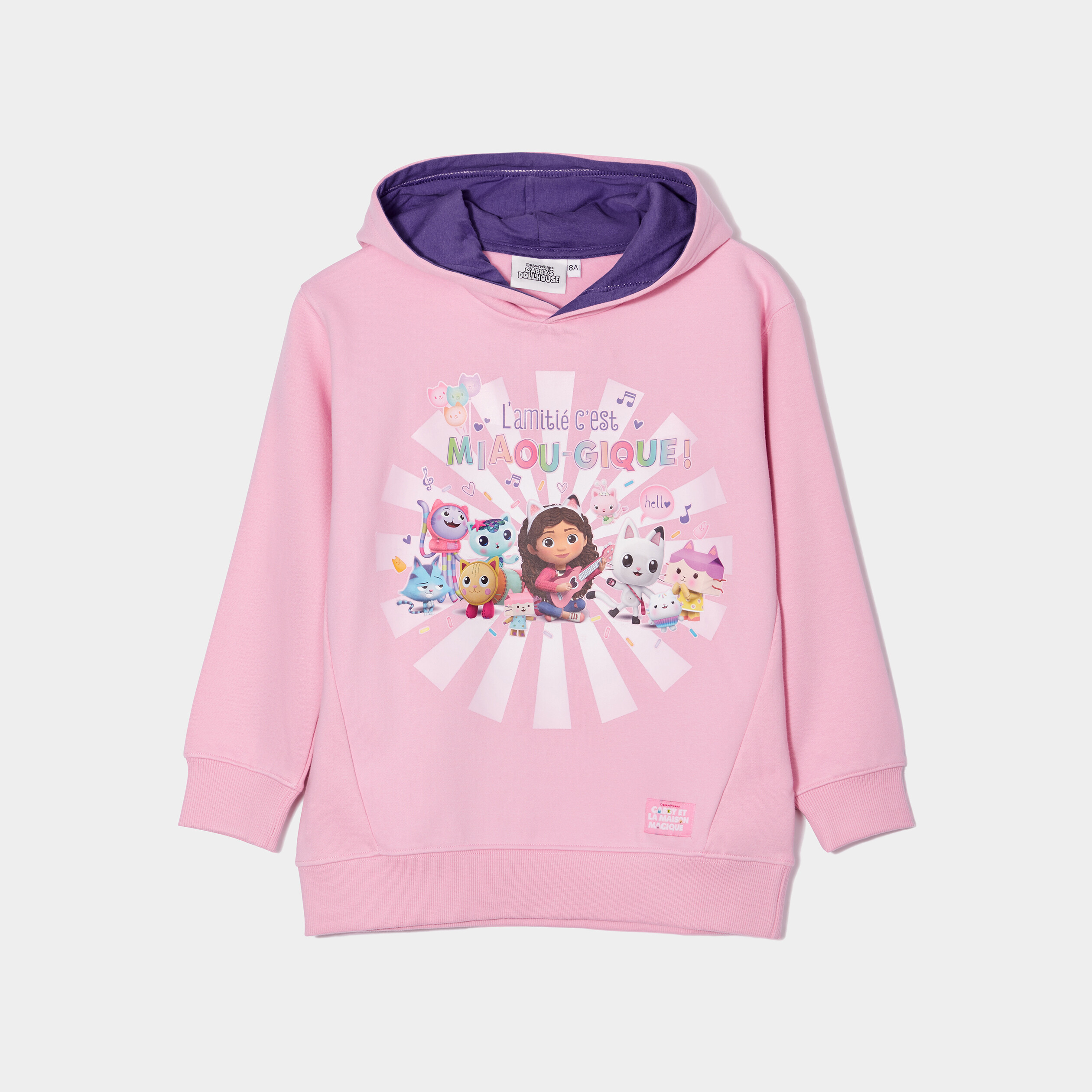 Sweat hoodie Gabby et la maison magique rose fille