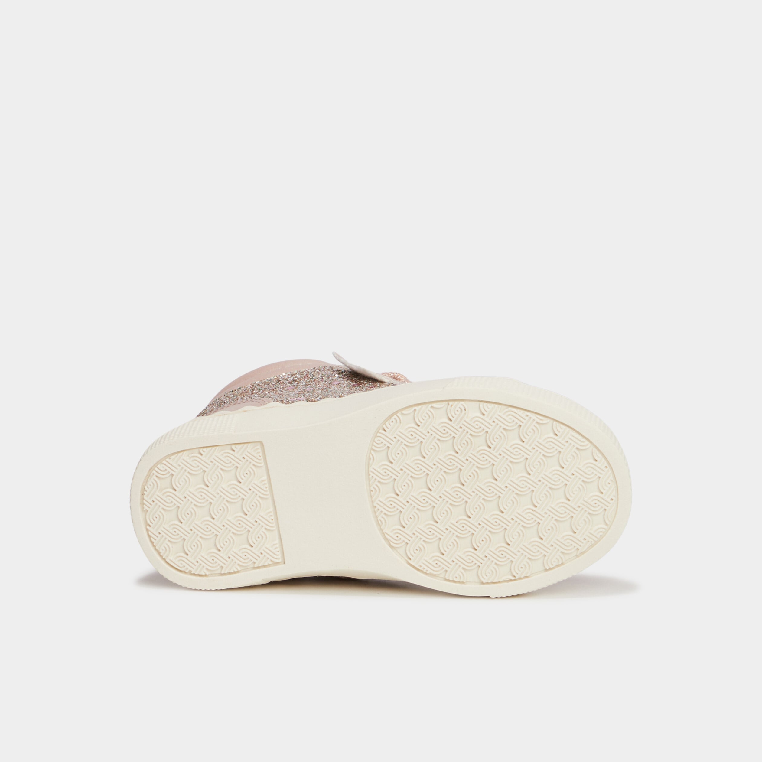 Baskets montantes zipp&eacute;es rose clair b&eacute;b&eacute; fille