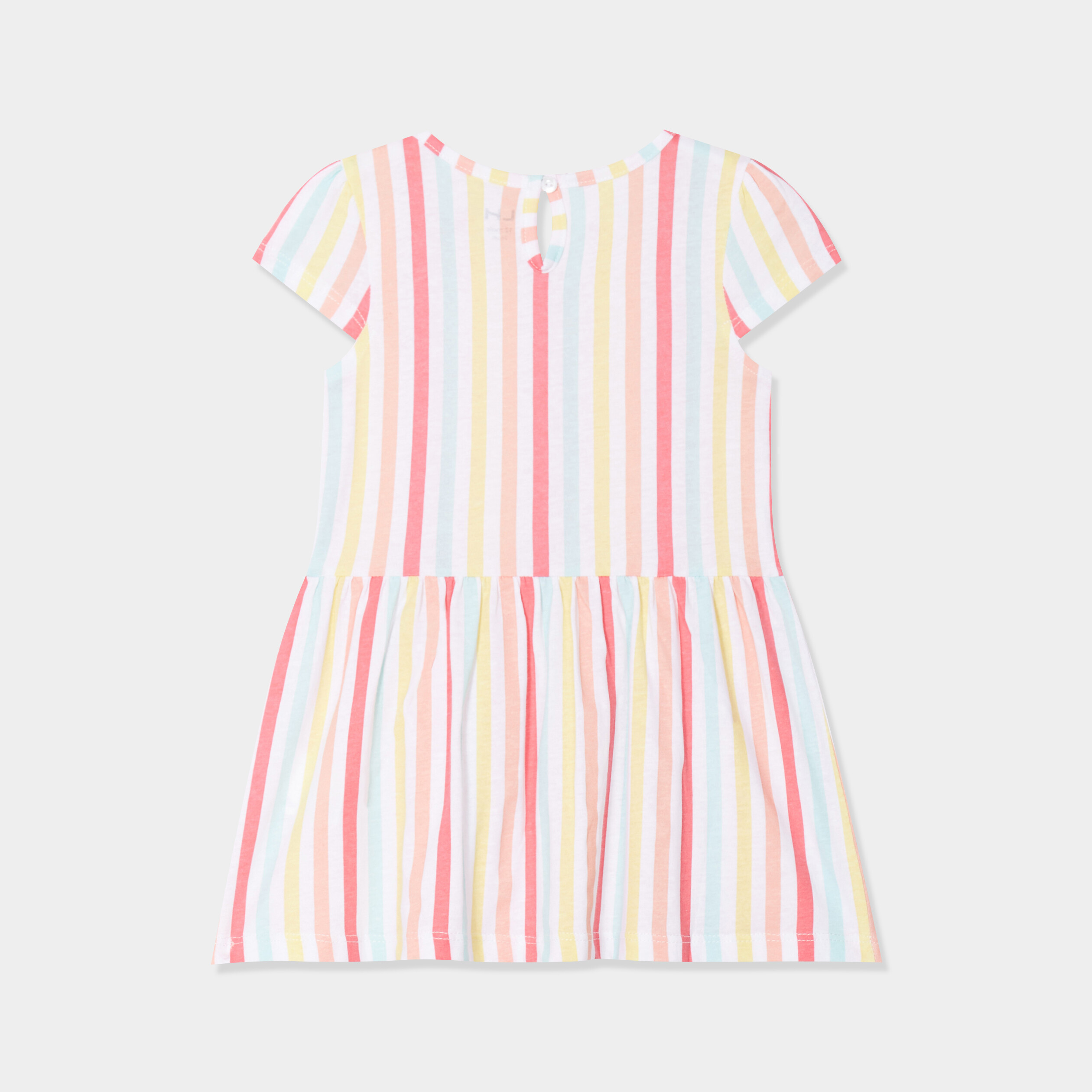 robe patineuse a manches courtes coton blanc bebef Robe patineuse à manches courtes coton blanc bébé fille