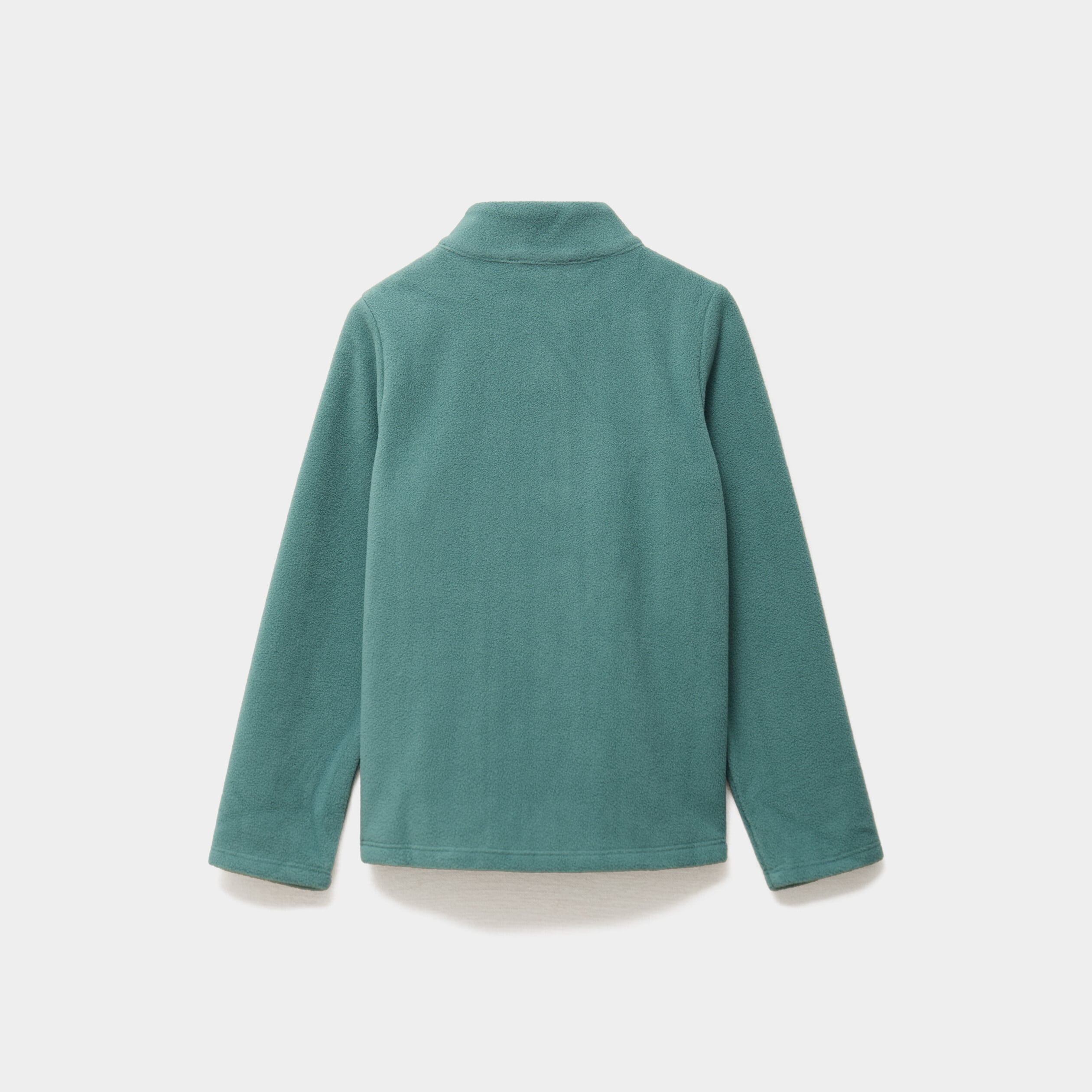 Sweat polaire col camionneur vert fonc&eacute; gar&ccedil;on