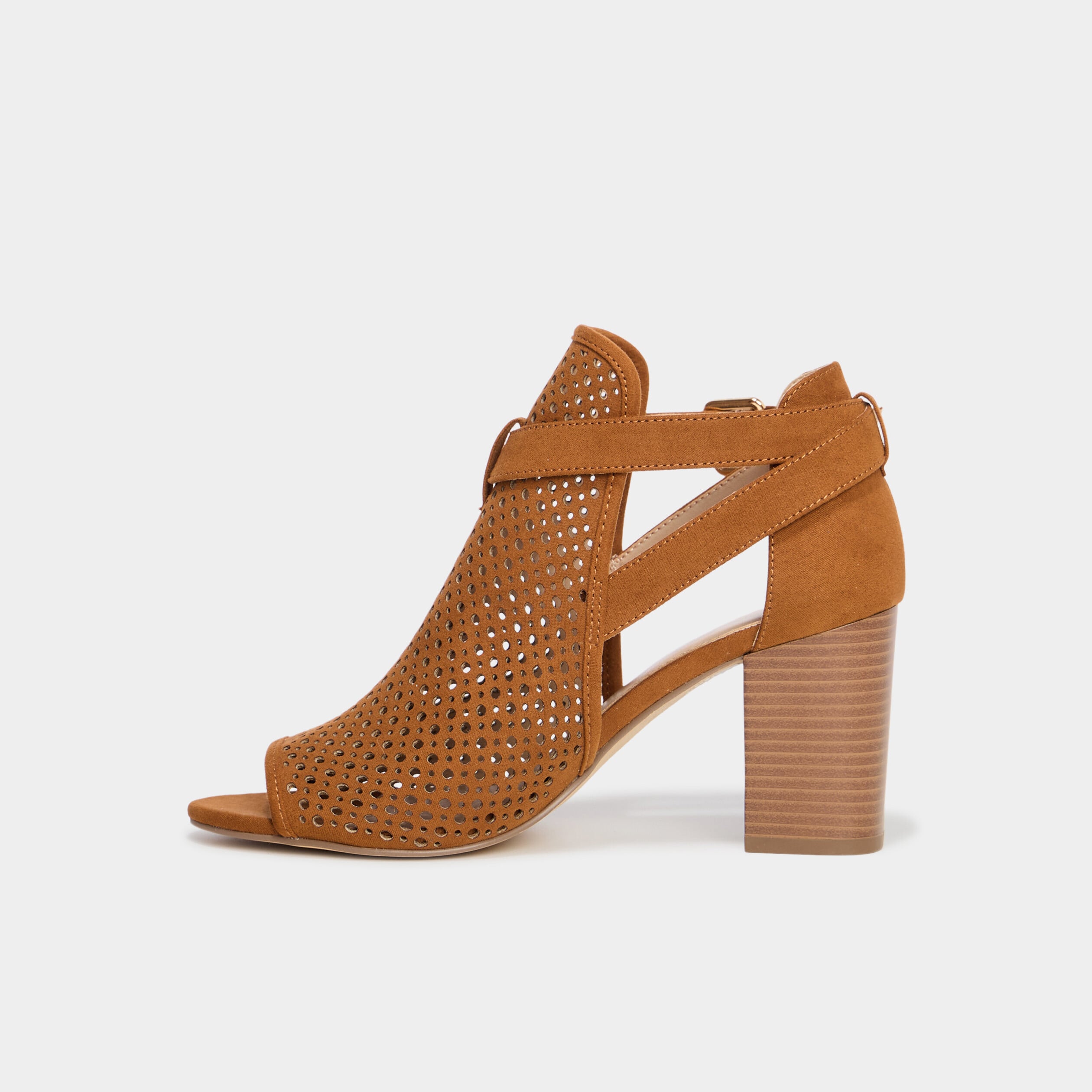 Sandales &agrave; talons marron femme