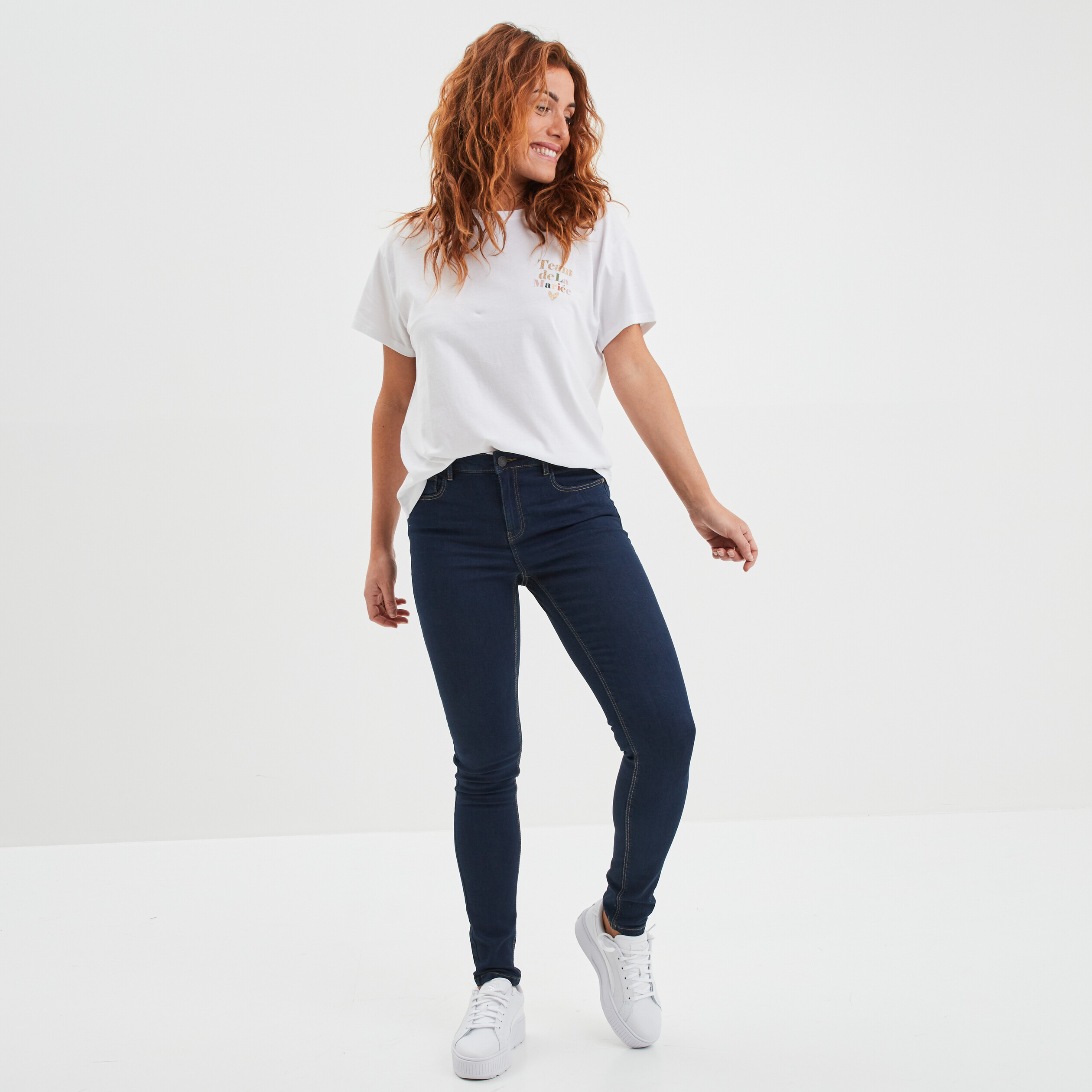 t shirt evjf oversize coton blanc femme T-shirt EVJF oversize coton blanc femme
