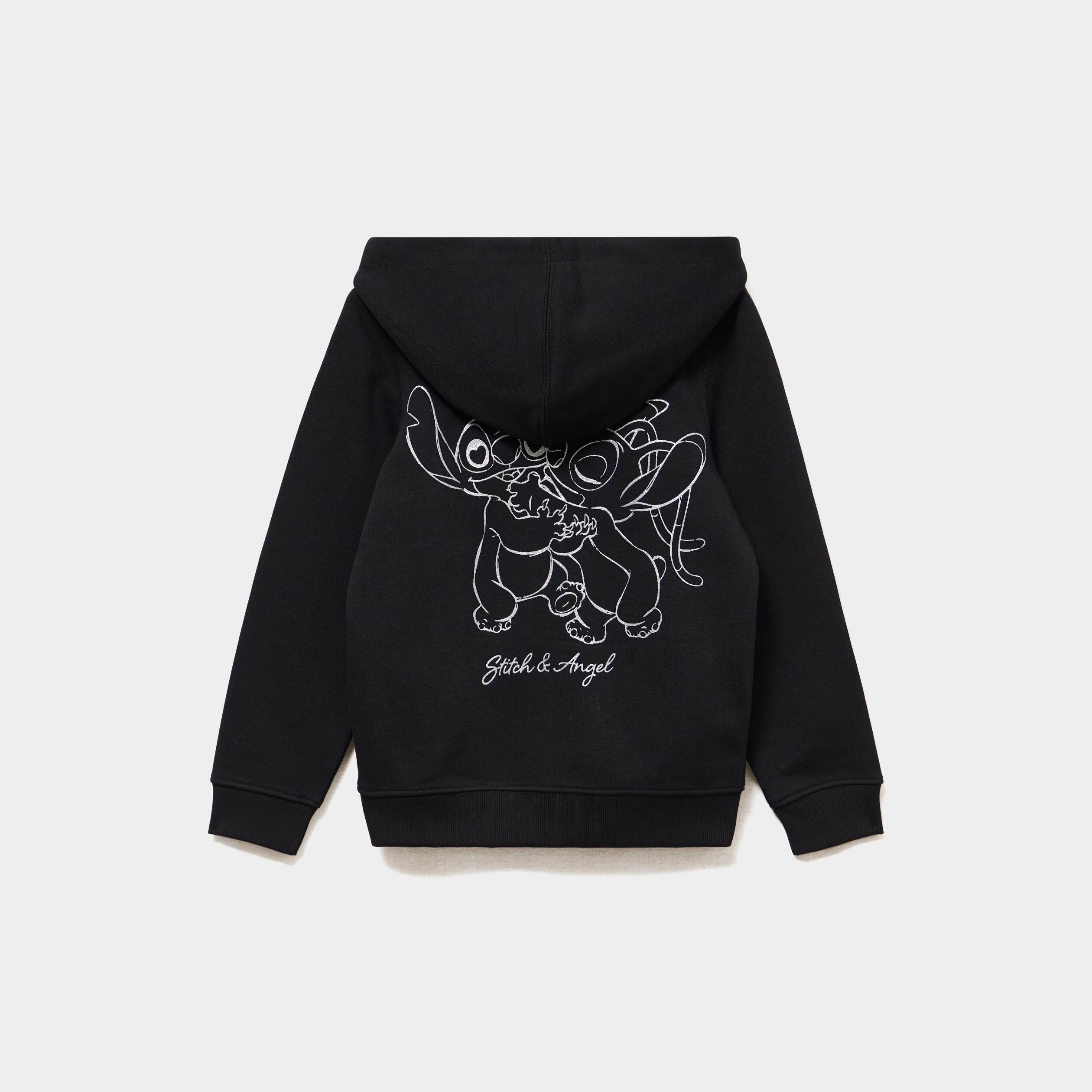 Sweat zipp&eacute; &agrave; capuche Stitch noir fille