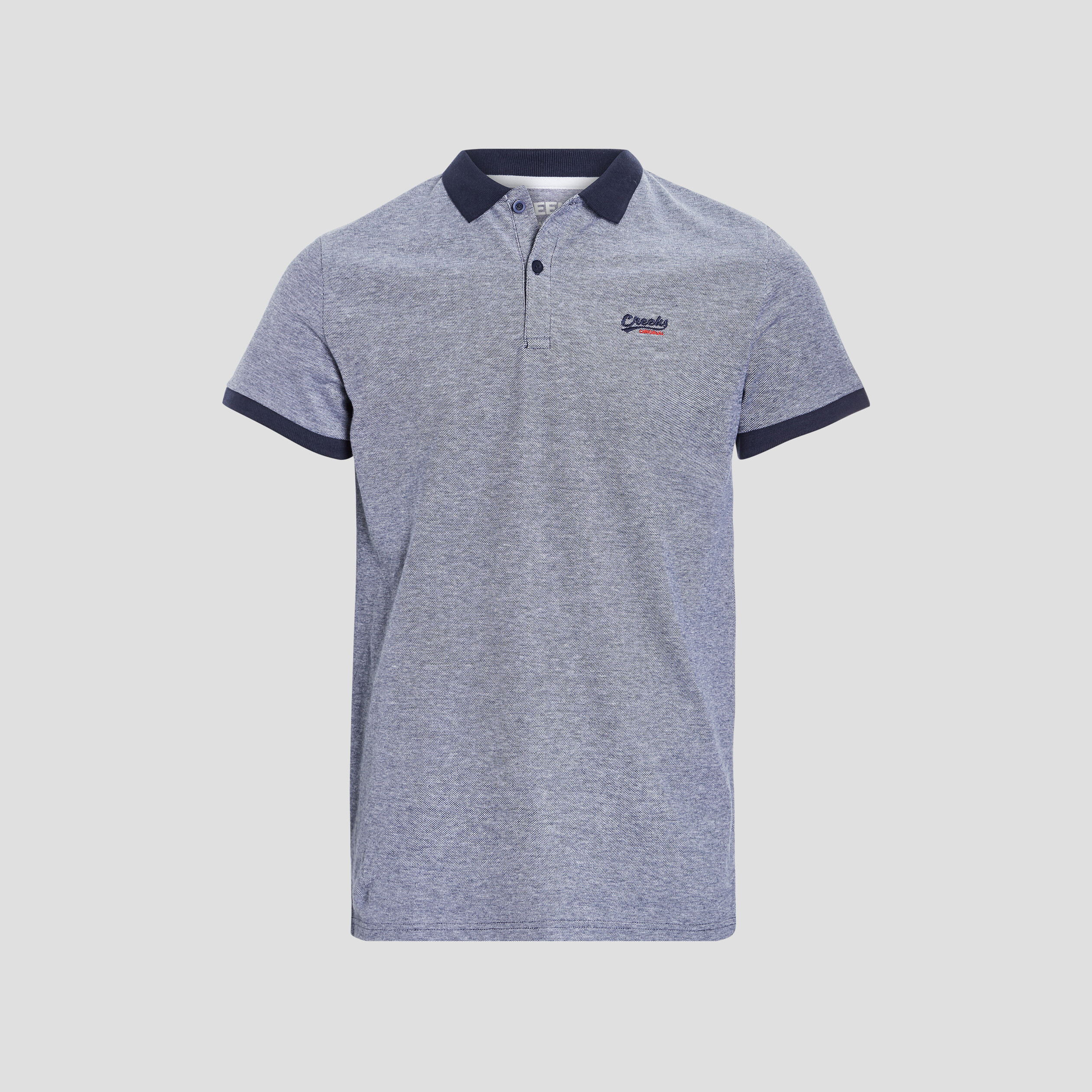 Polo manches courtes Creeks bleu homme