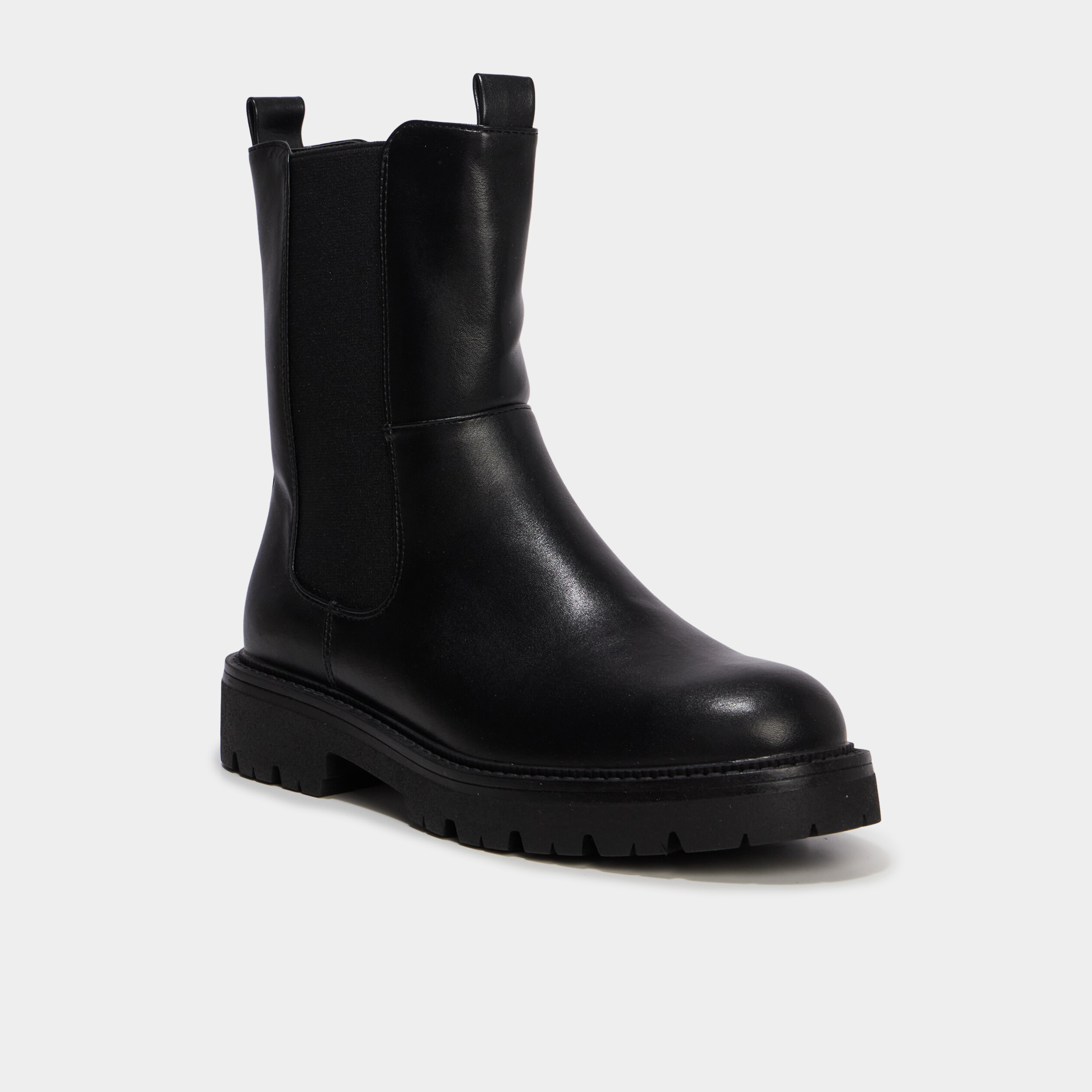 Boots chelsea zipp&eacute;es noir femme