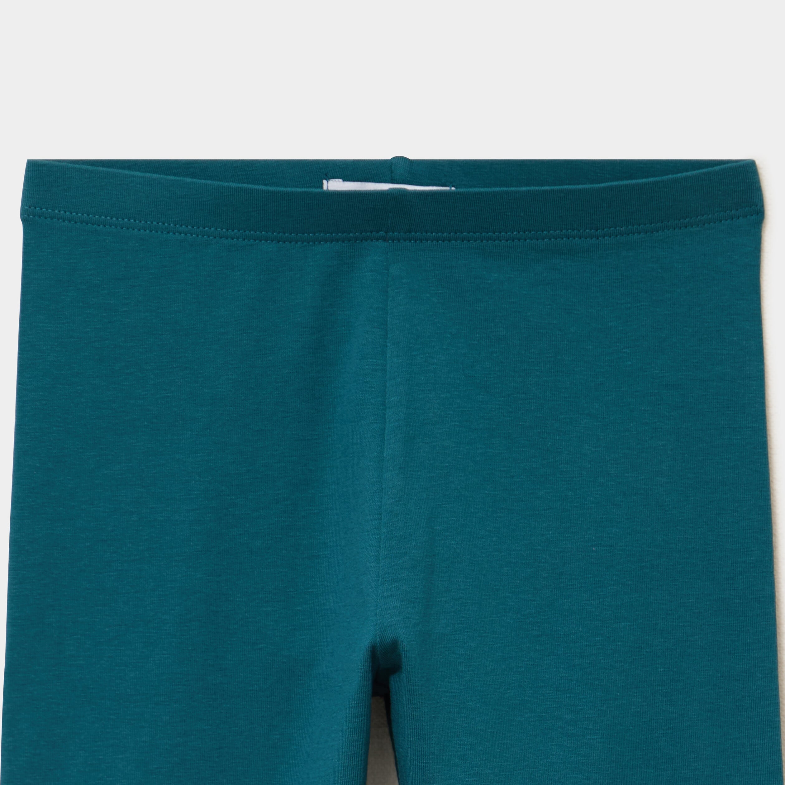 Legging long coton taille &eacute;lastiqu&eacute;e vert fonc&eacute; fille
