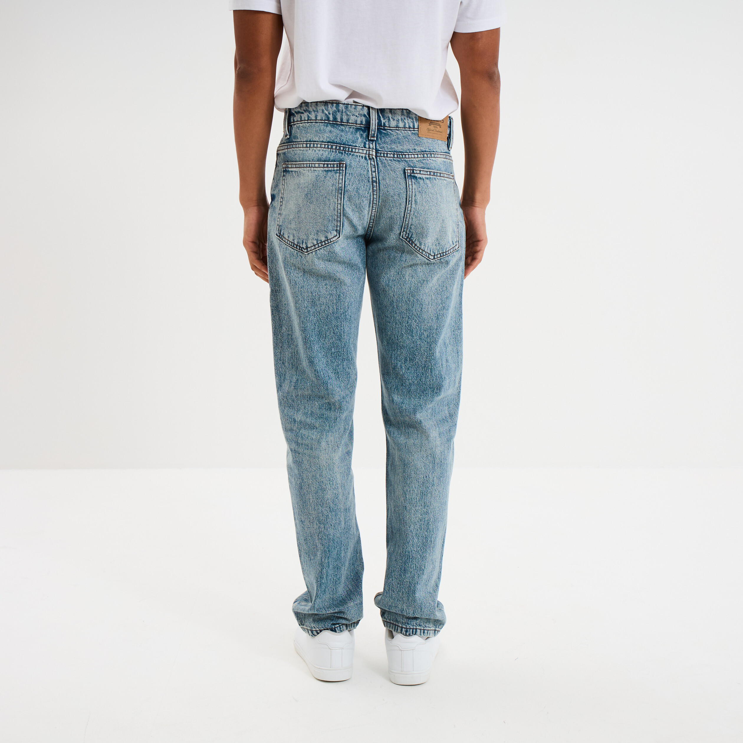 jeans regular 5 poches coton denim double stone homme Jeans regular 5 poches coton denim double stone homme