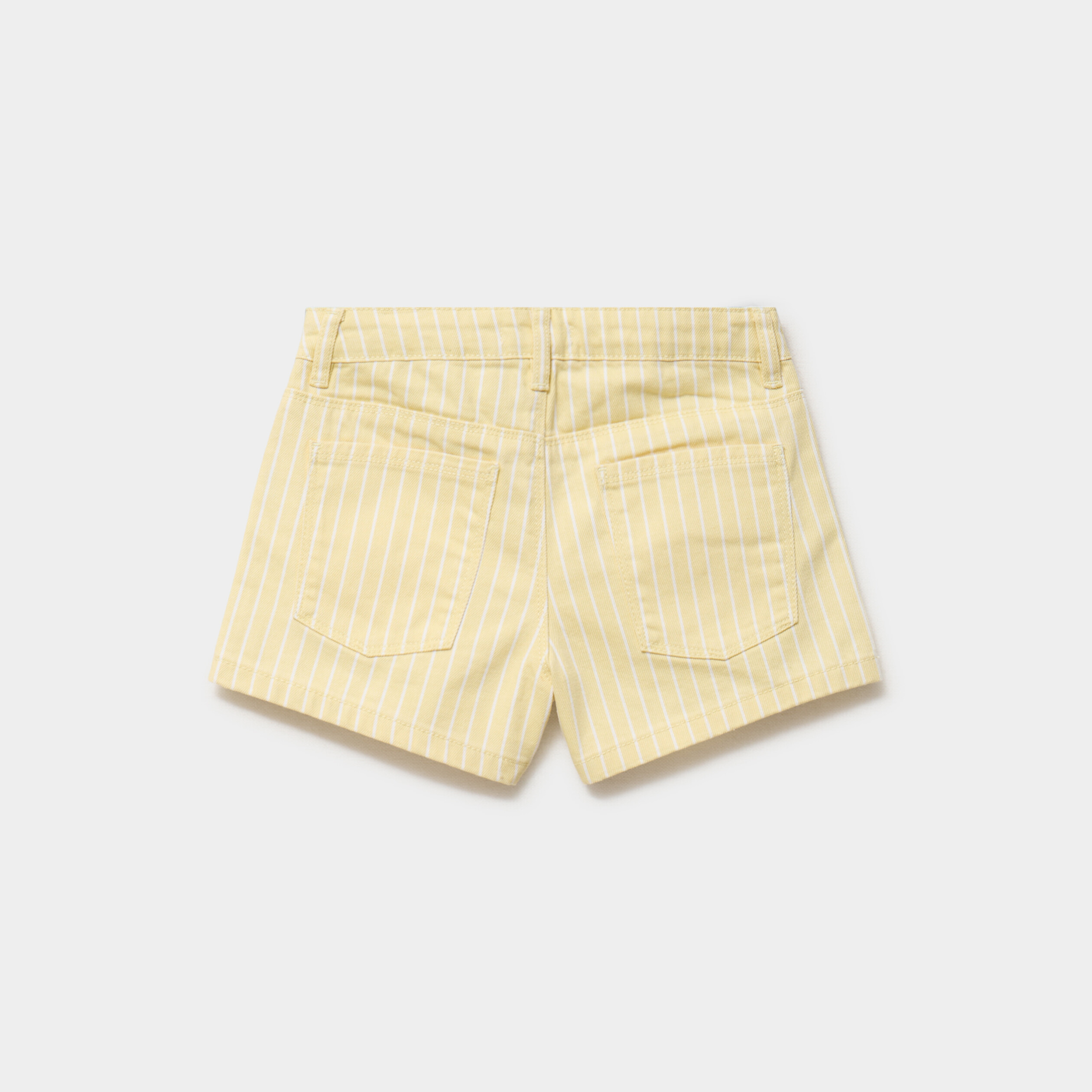 Short ajust&eacute; 5 poches coton jaune fille