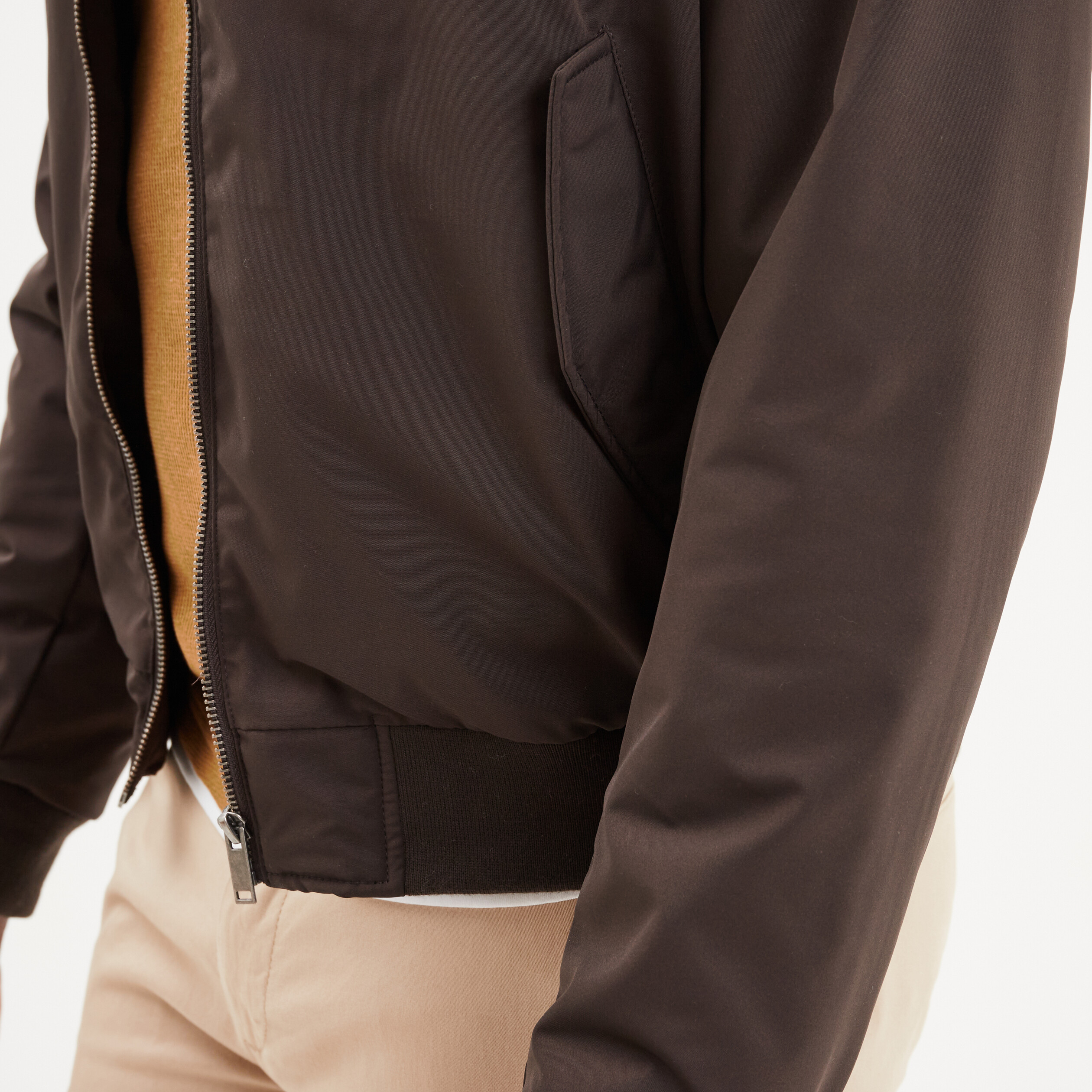veste zippee avec col montant creeks marron homme Veste zippée avec col montant Creeks marron homme