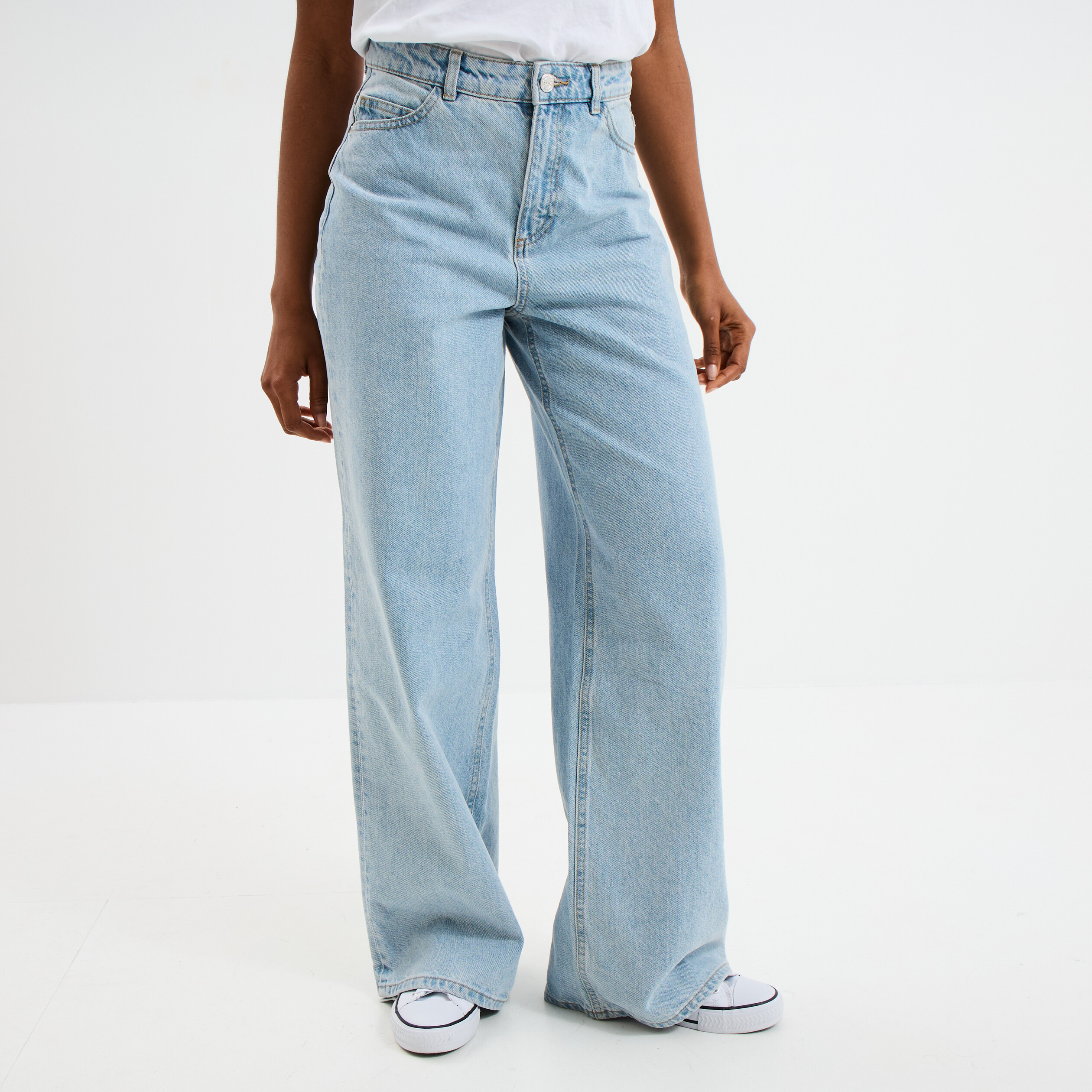 Jean Jambes Larges (Wide Leg) Rock Revolution Taille 30 (équivalent 10) – Bleu Délavé, Occasion Très Bon état