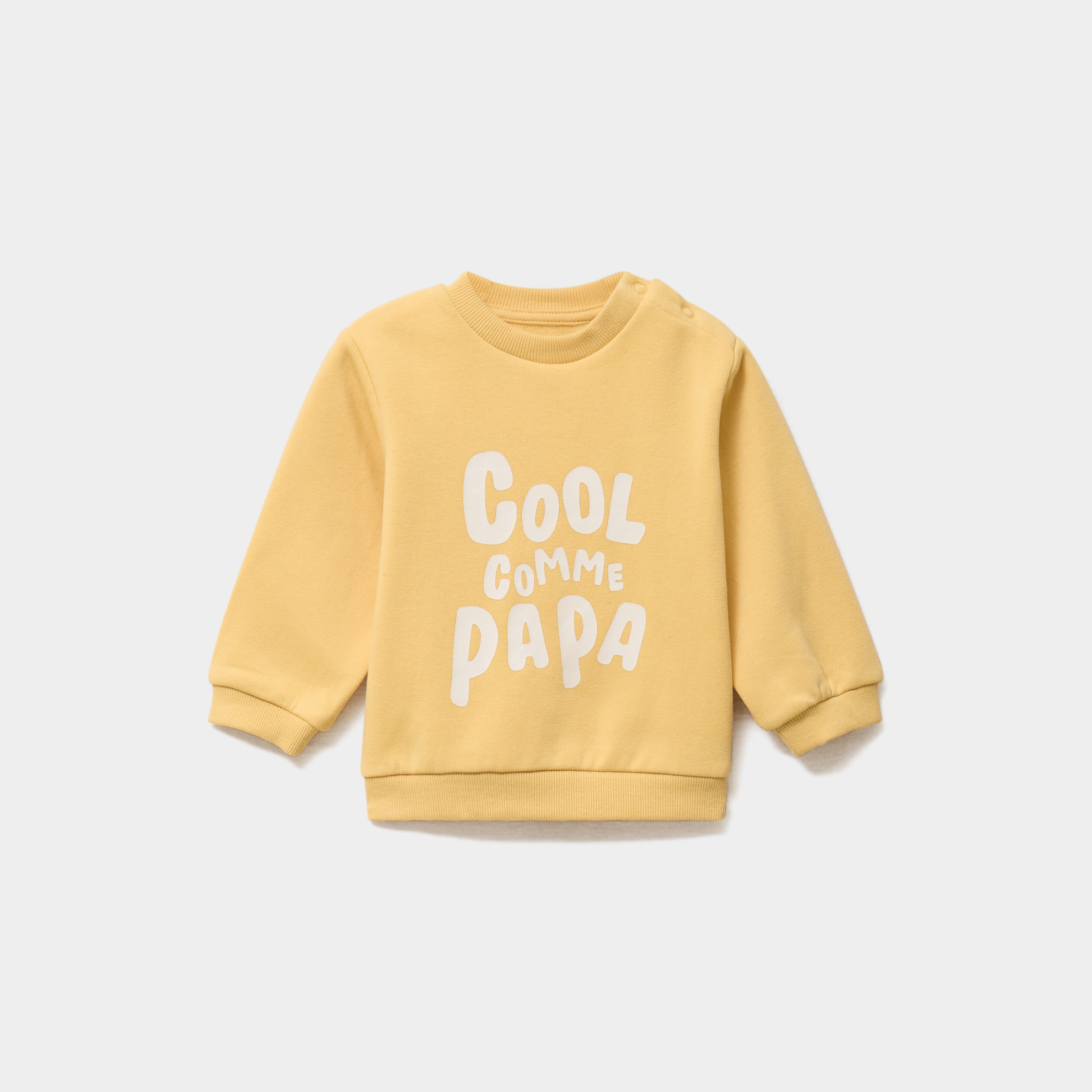 Sweat manches longues jaune b&eacute;b&eacute; gar&ccedil;on