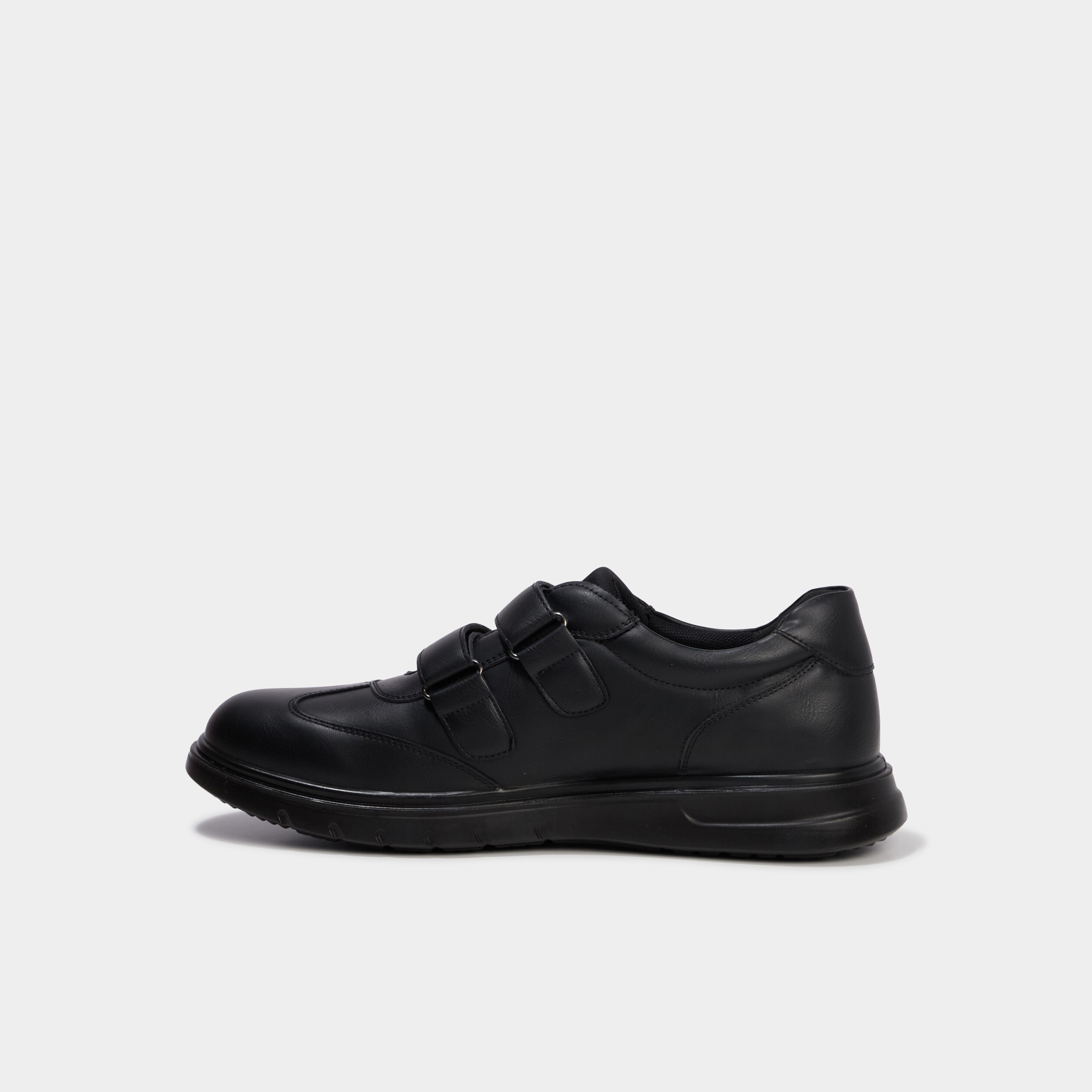 Baskets &agrave; scratchs confort noir homme