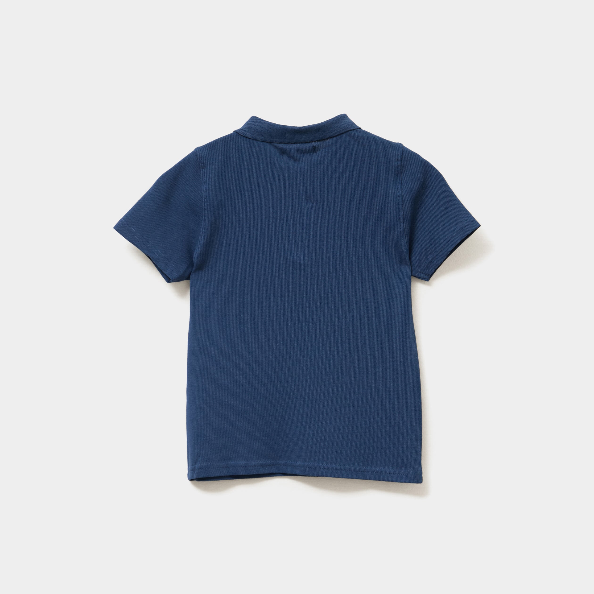 Polo manches courtes &agrave; d&eacute;tail brod&eacute; bleu marine gar&ccedil;on