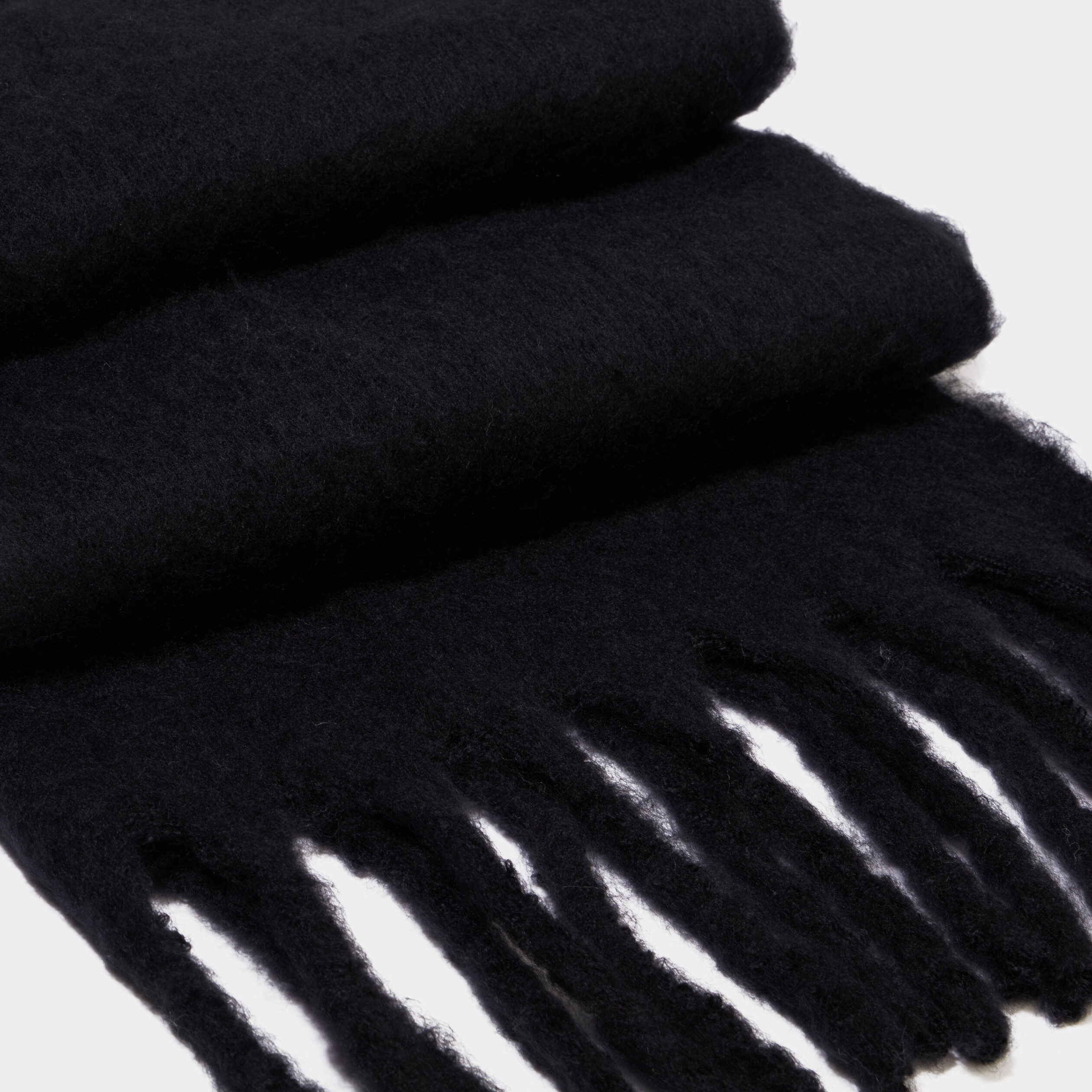 &Eacute;charpe &agrave; franges noir fille