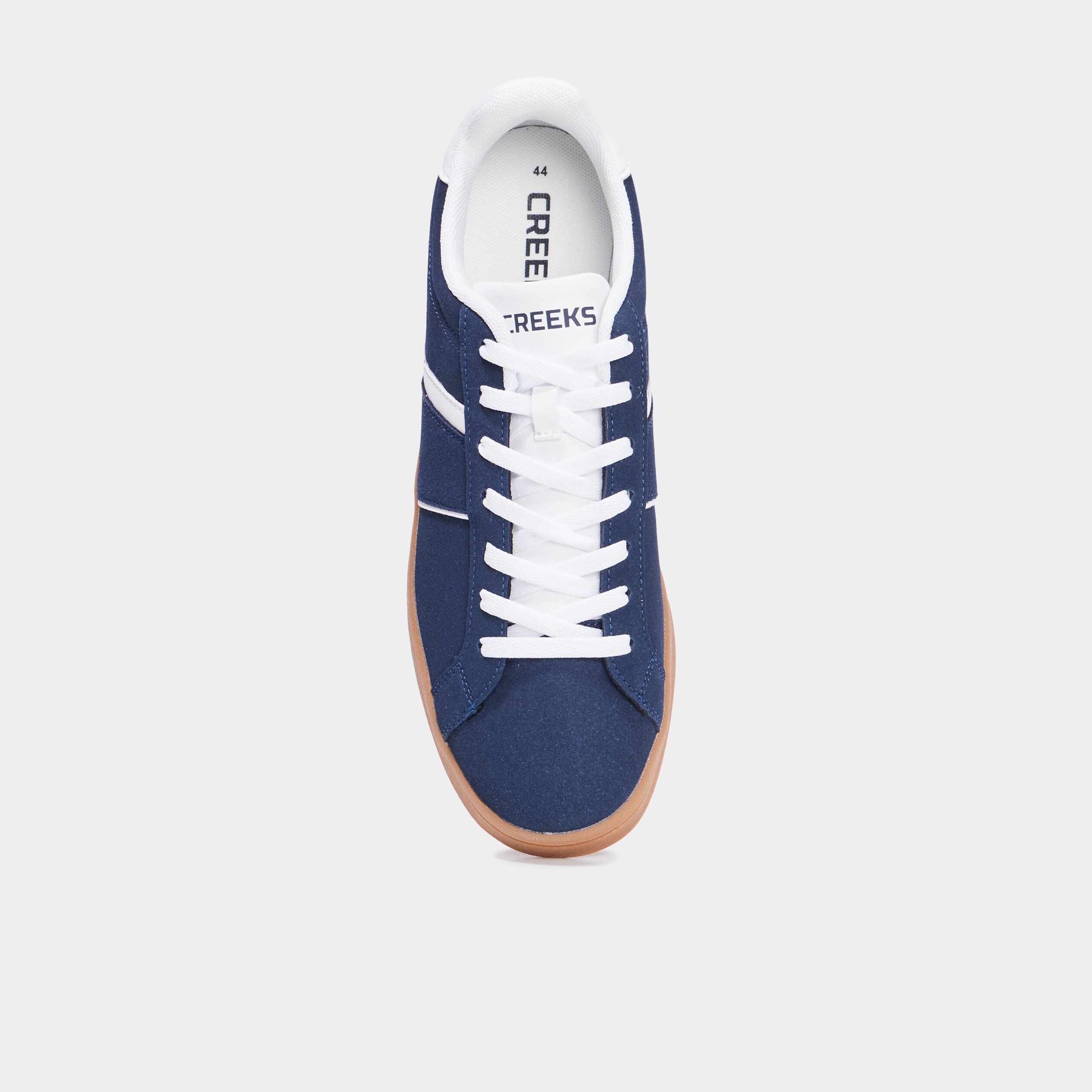 tennis basses a lacets effet daim bleu marine homme Tennis basses à lacets effet daim bleu marine homme