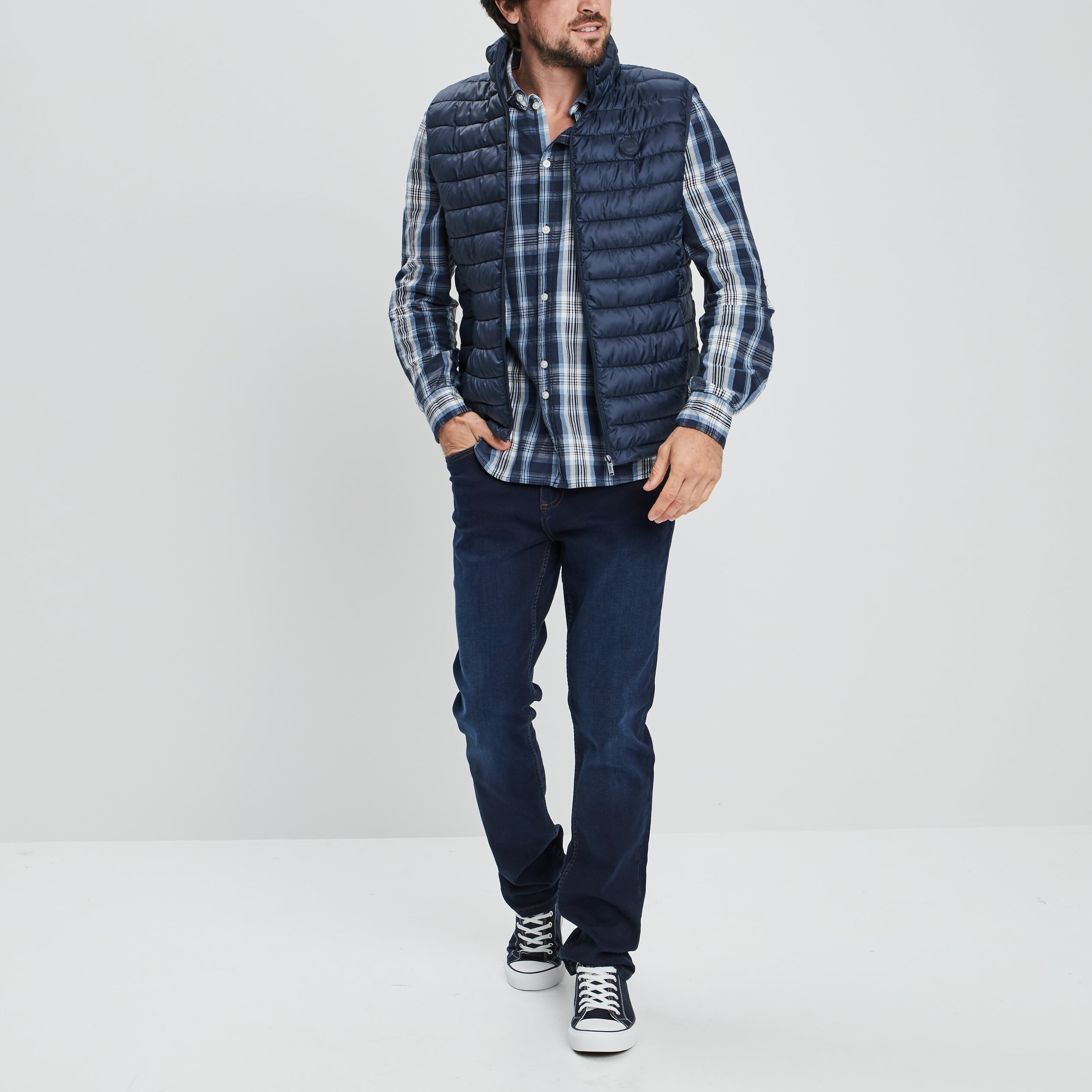 Jean Homme Atlas For Men Regular - Stretch, Coupe Droite - Coton 98% Elasthanne 2% - Grandes Tailles