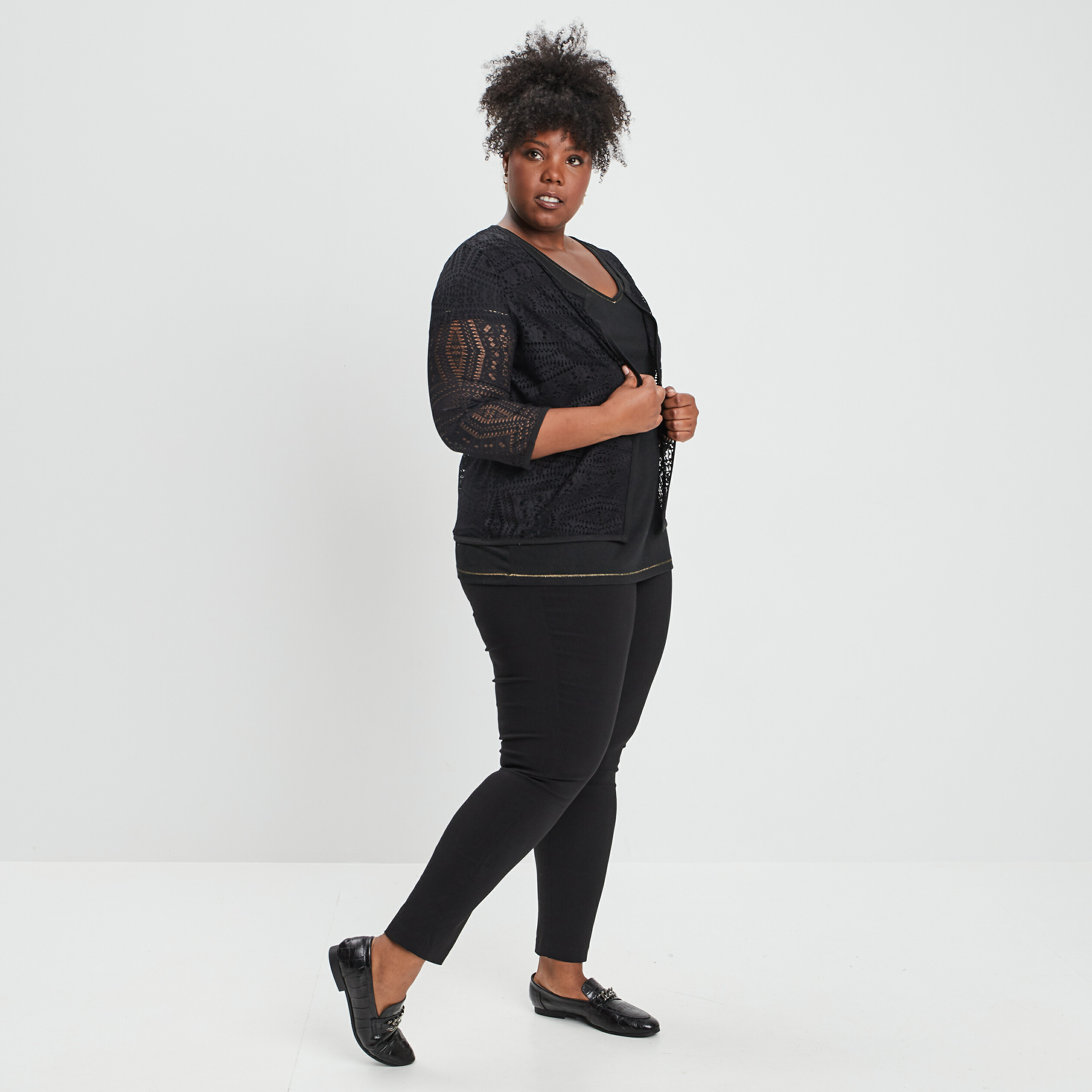 Gilet noir femme grande taille outlet